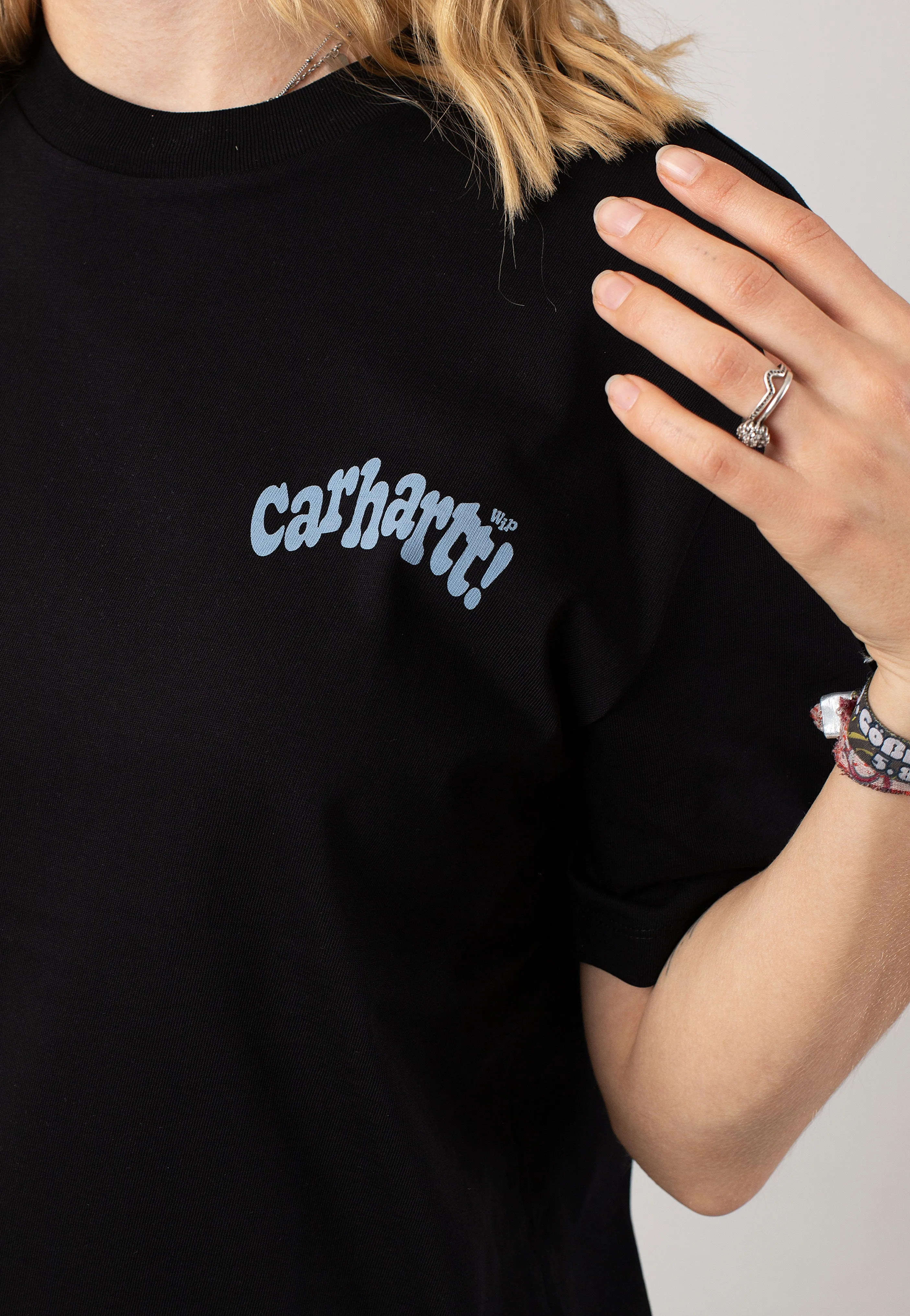 Contoured Fit Carhartt WIP - W' Amour Black/Misty Sky - T-Shirt