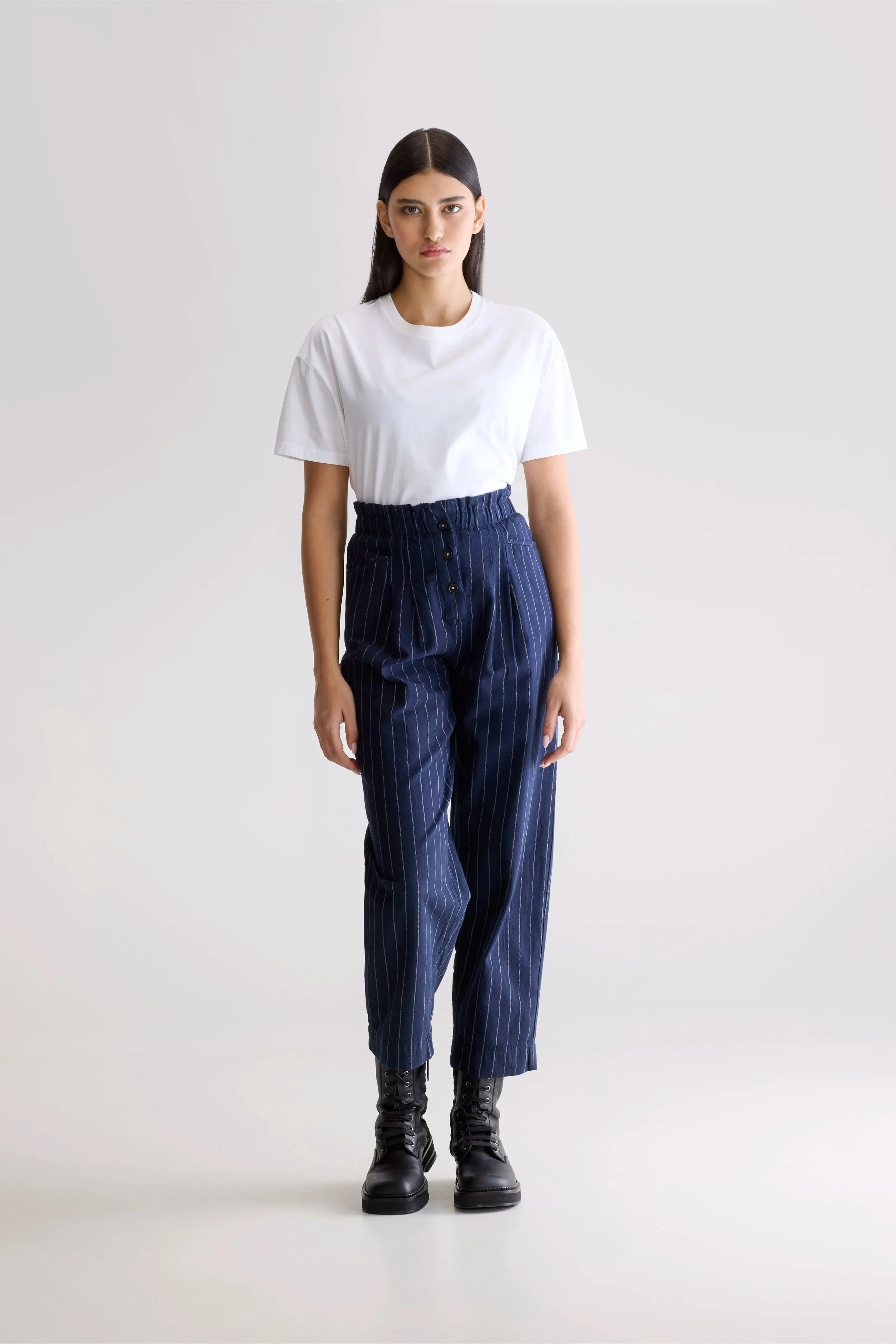 Cool Feel Lilo paperbag trousers (252 / W / STRIPE A)