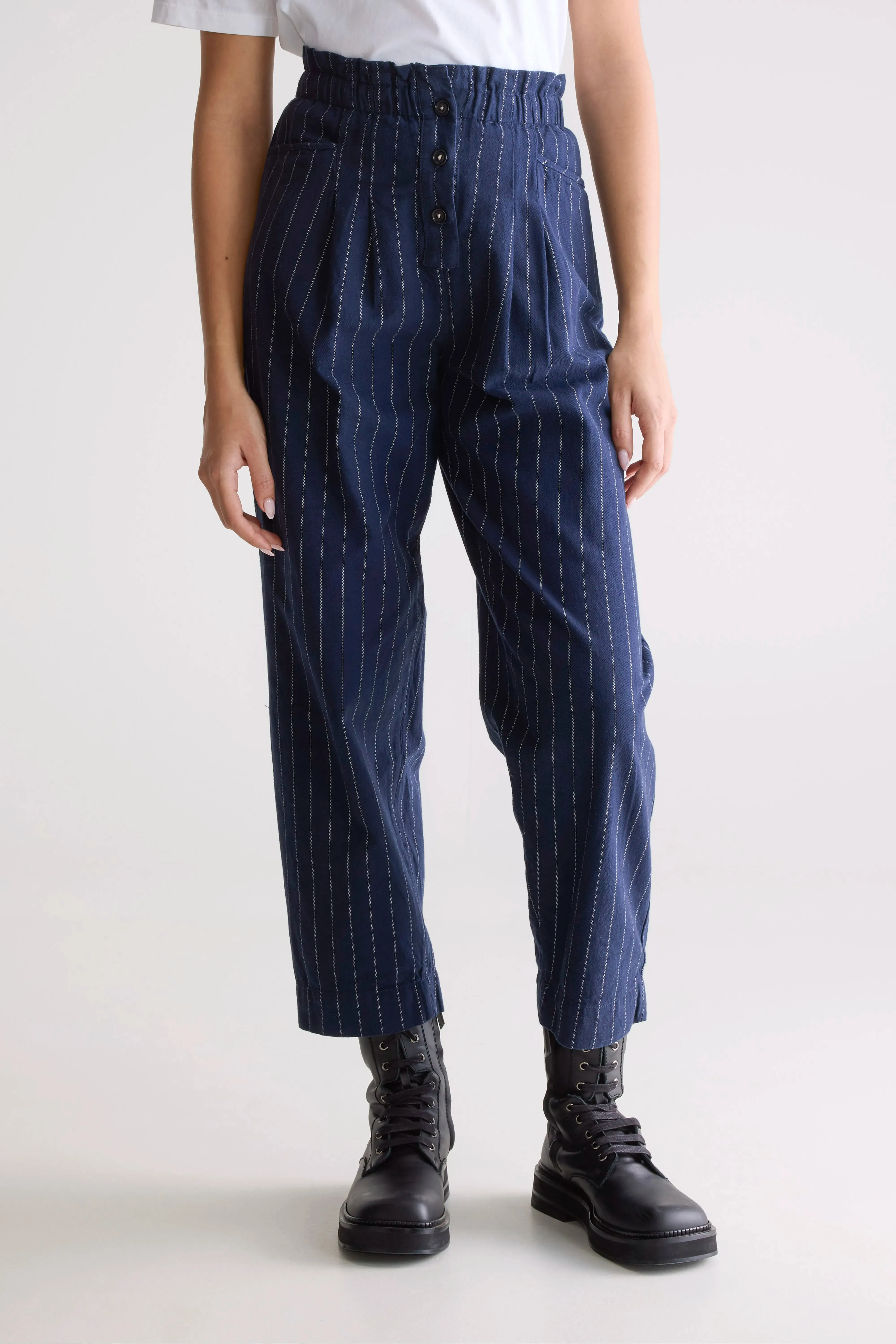 Cool Feel Lilo paperbag trousers (252 / W / STRIPE A)