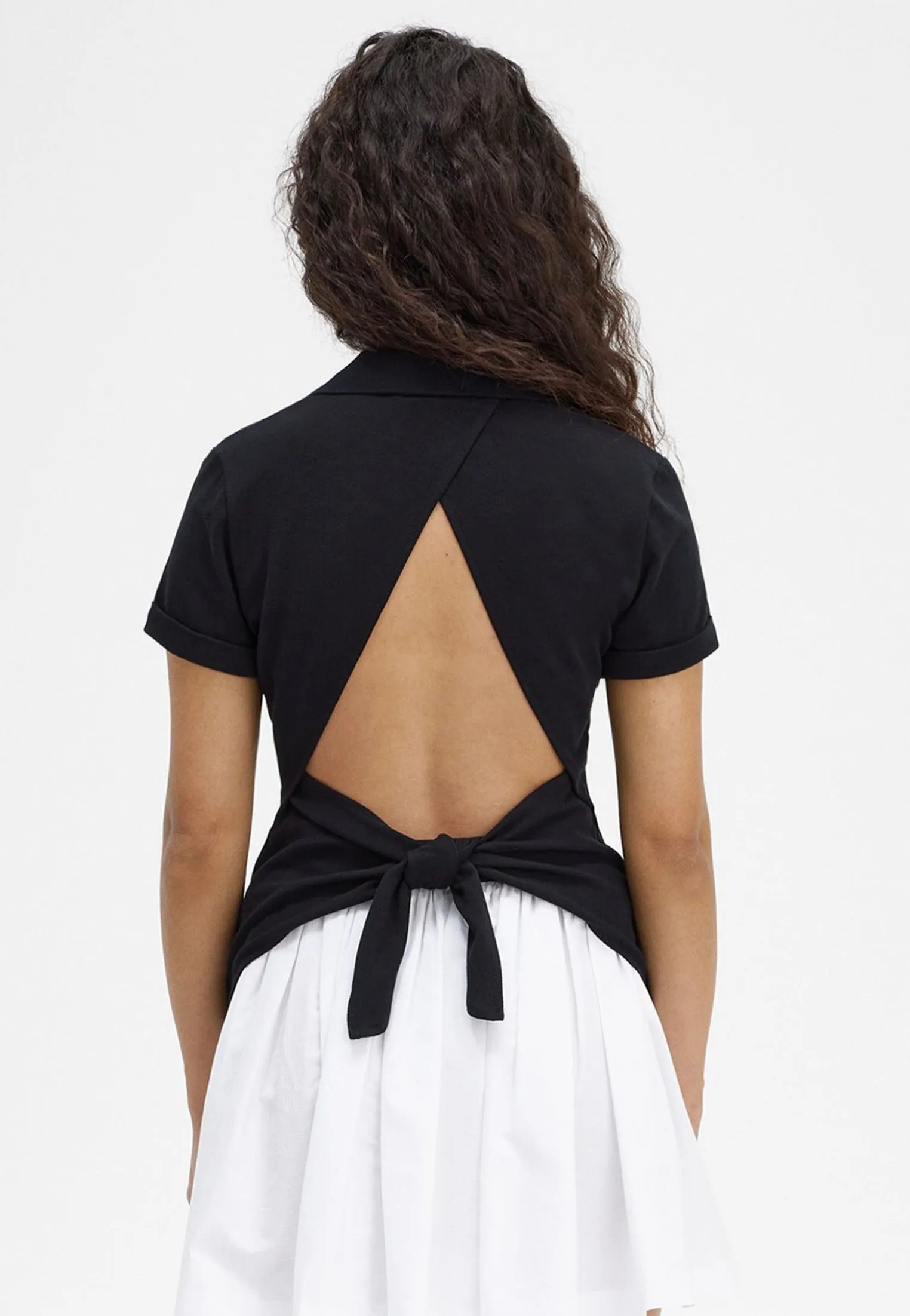 Cool Fit Fred Perry x Amy Winehouse - Tie Back Black - Polo