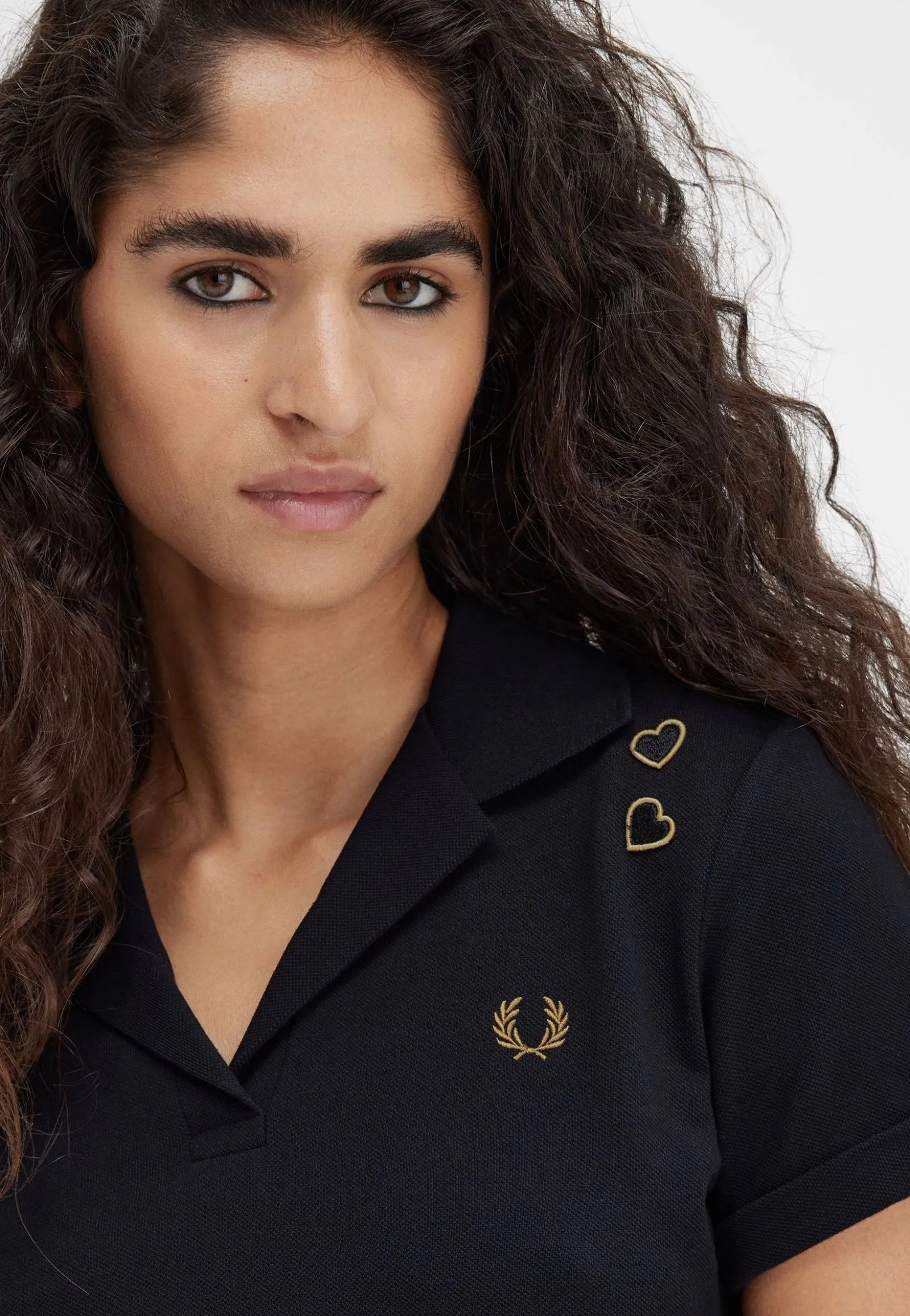 Cool Fit Fred Perry x Amy Winehouse - Tie Back Black - Polo
