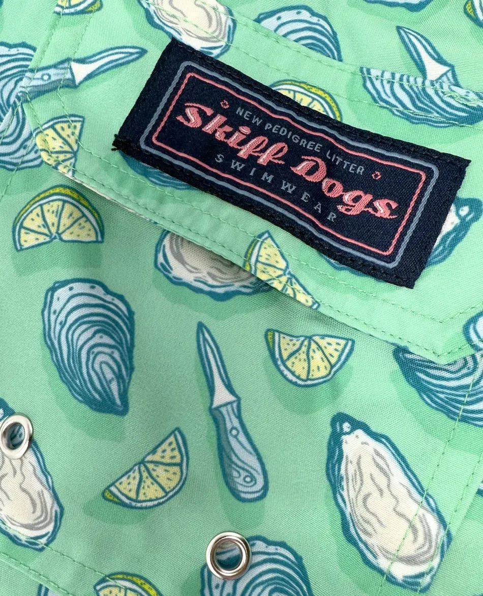 Cool Fit Oyster Affair: Kid's Swim Trunks - Mint