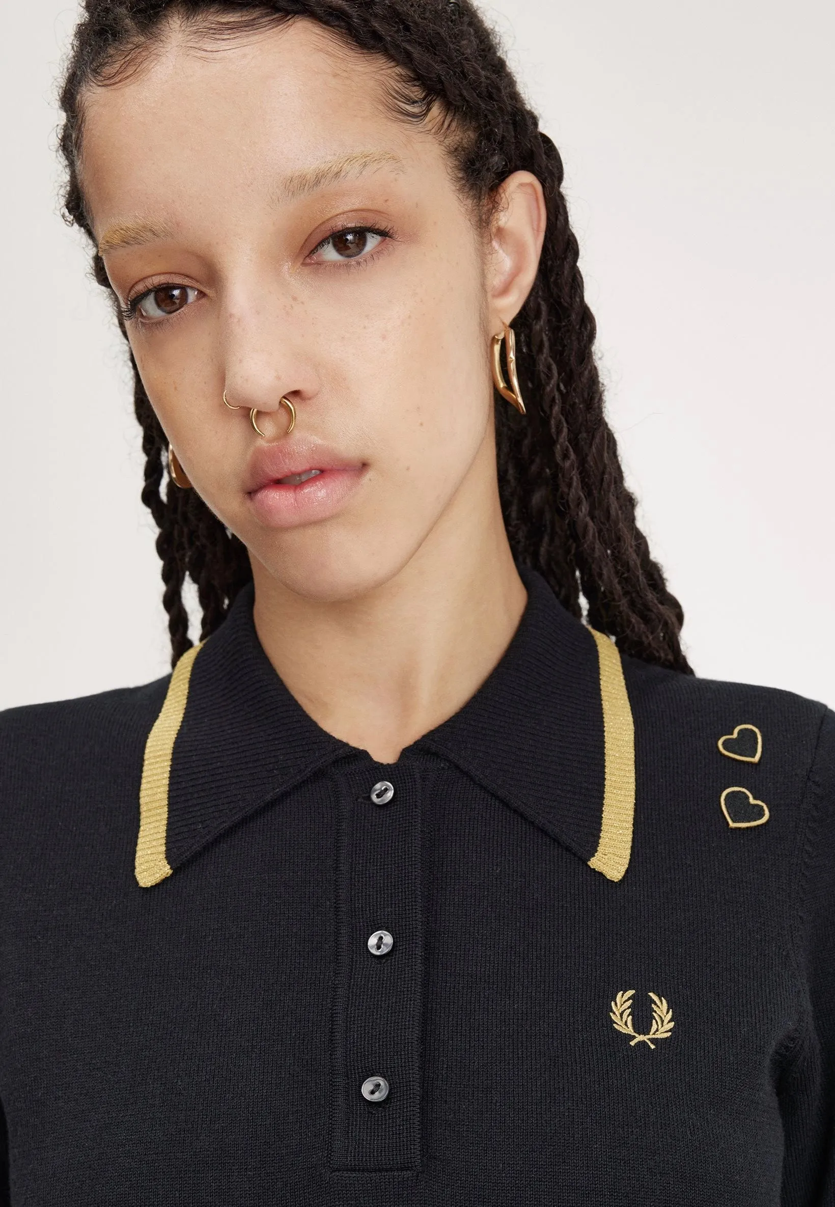 Cool Look Fred Perry x Amy Winehouse - Knitted Black - Polo