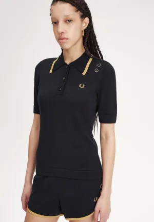 Fred Perry x Amy Winehouse - Knitted Black - Polo Sharp Student