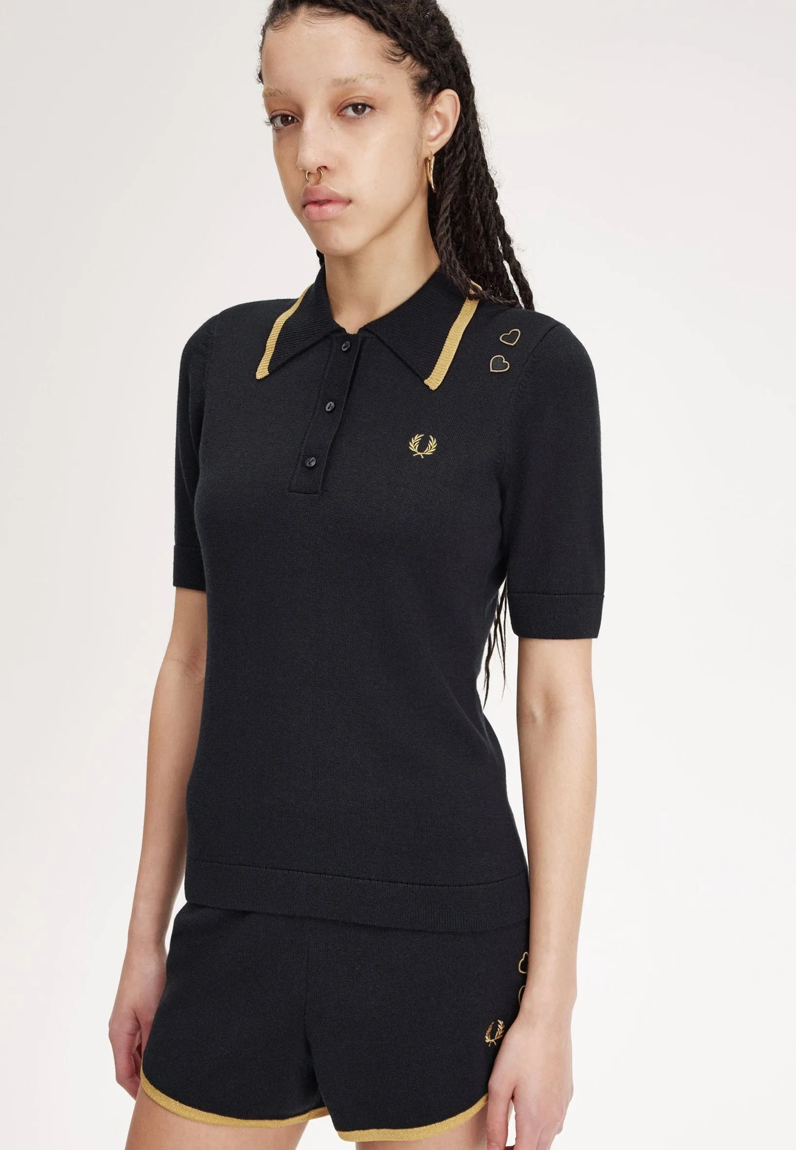 Luxury Meeting Sharp Manager Fred Perry x Amy Winehouse - Knitted Black - Polo