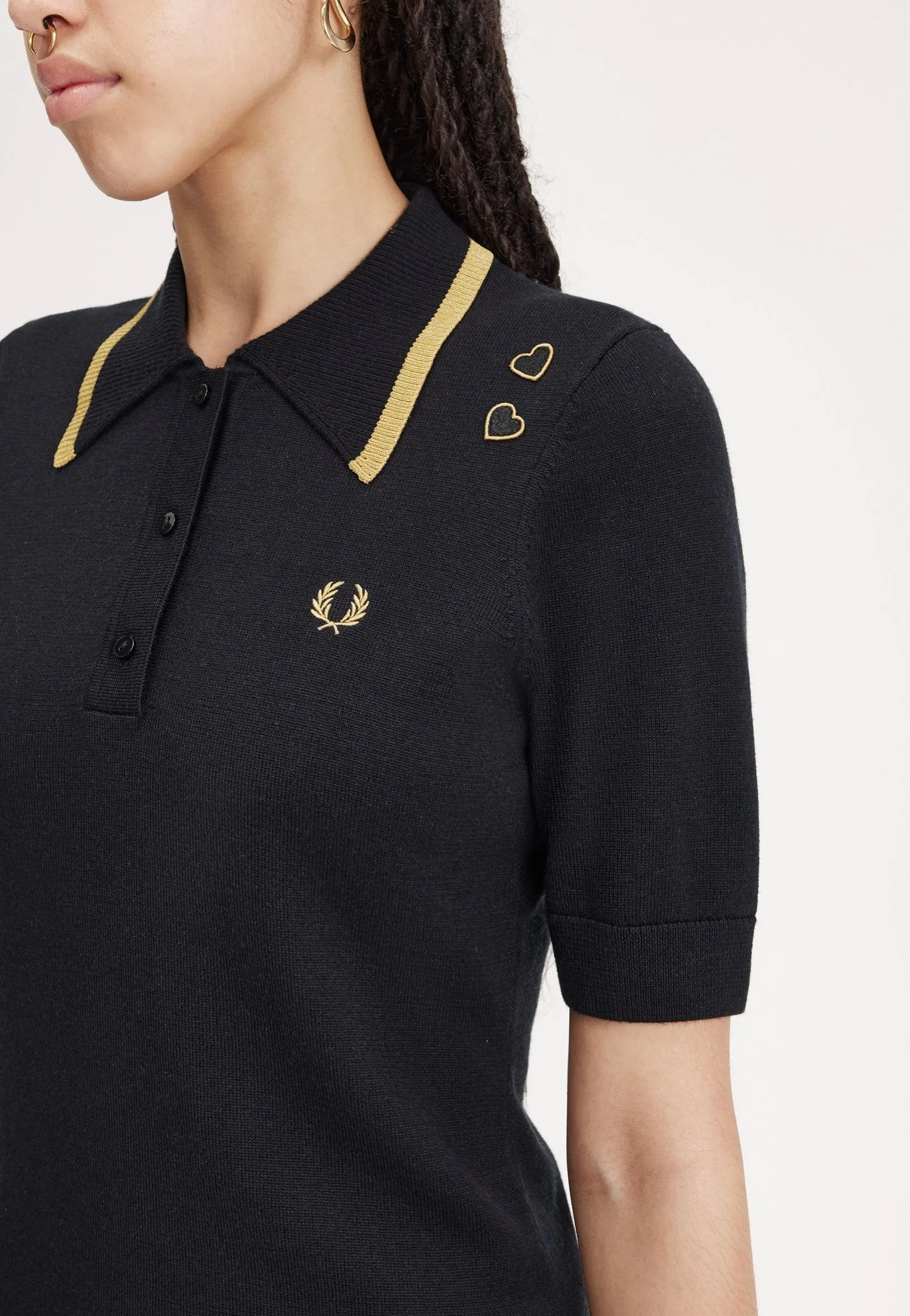 Cool Look Fred Perry x Amy Winehouse - Knitted Black - Polo