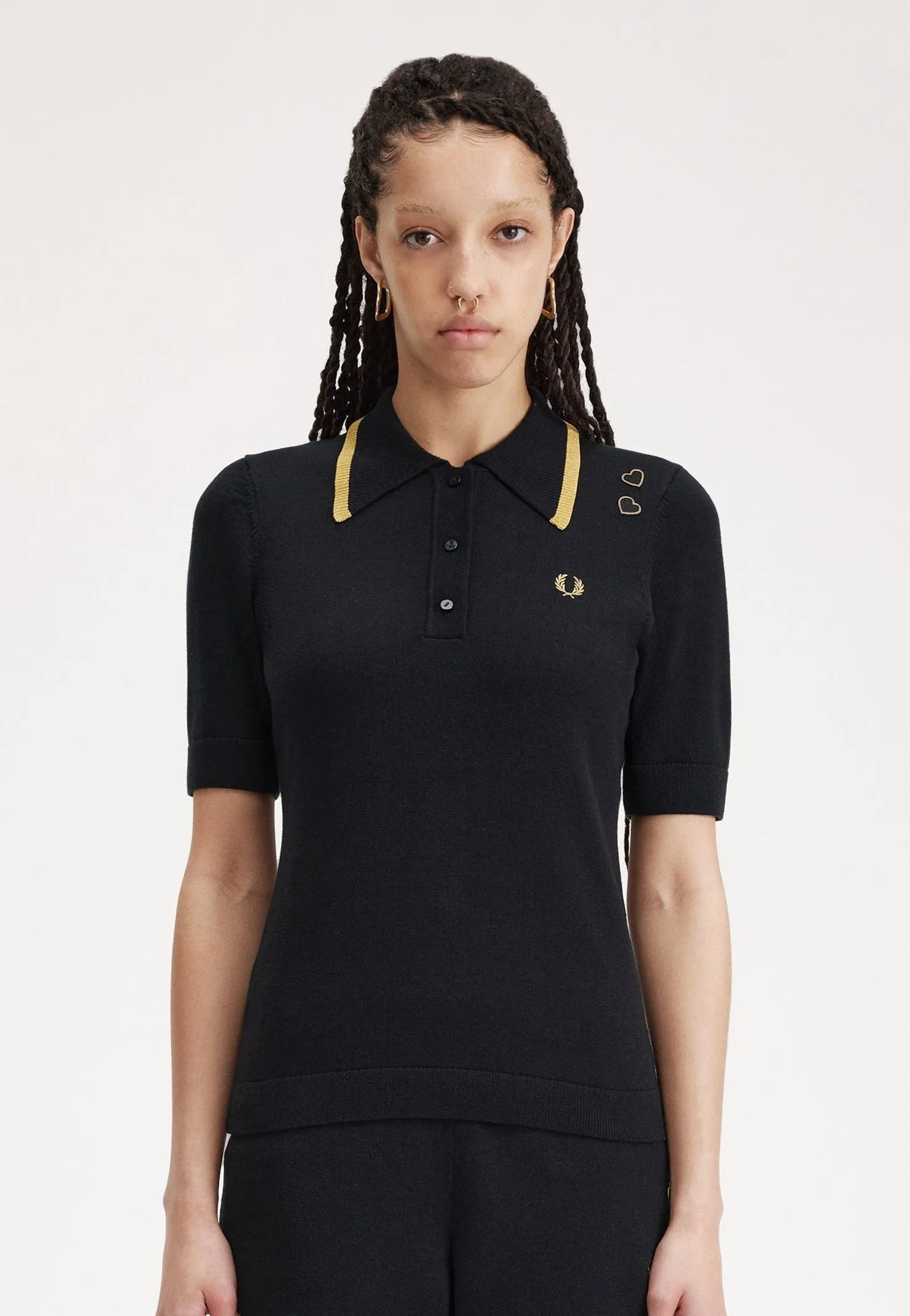 Cool Look Fred Perry x Amy Winehouse - Knitted Black - Polo
