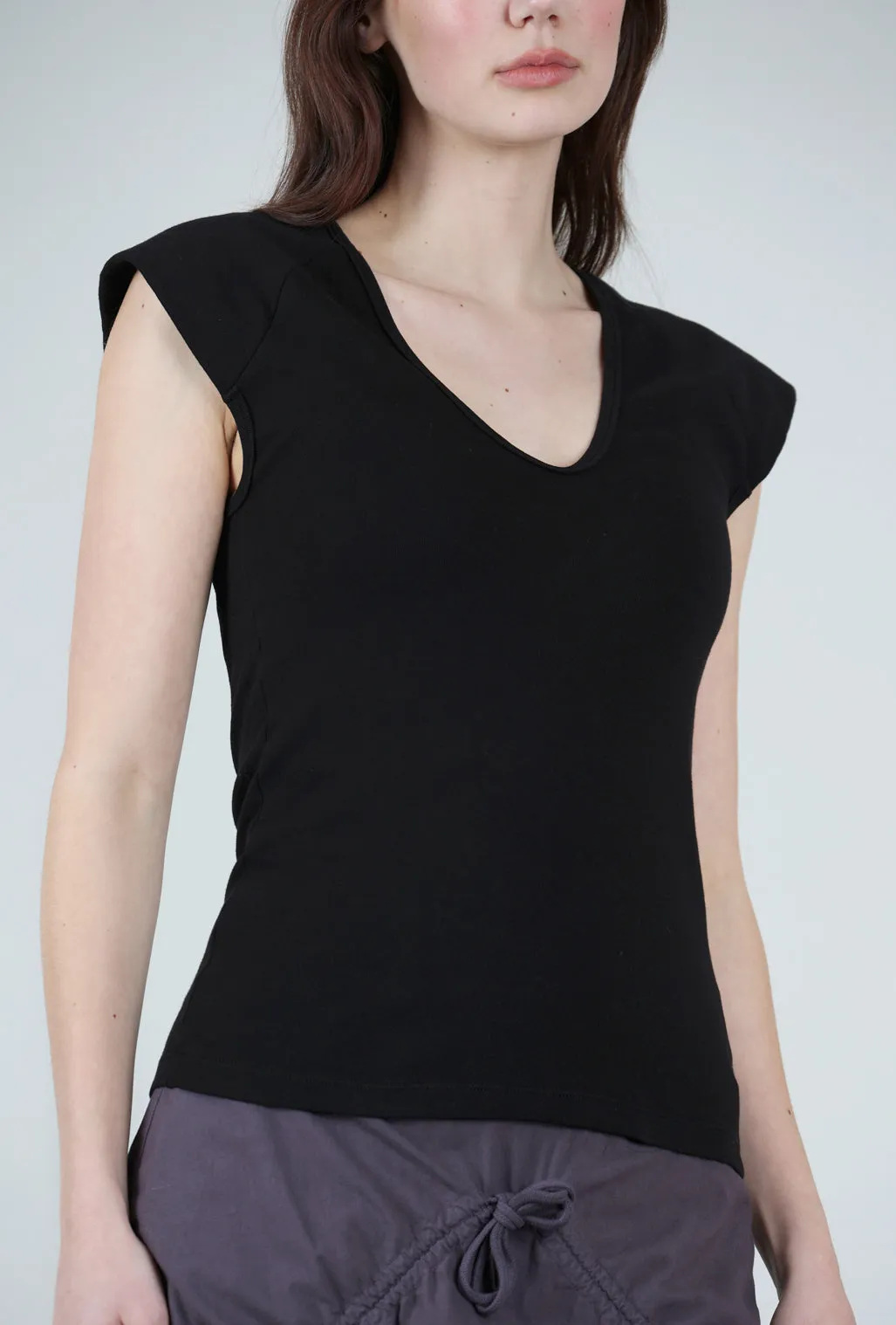 Cool Touch Strong Shoulder Top, Black
