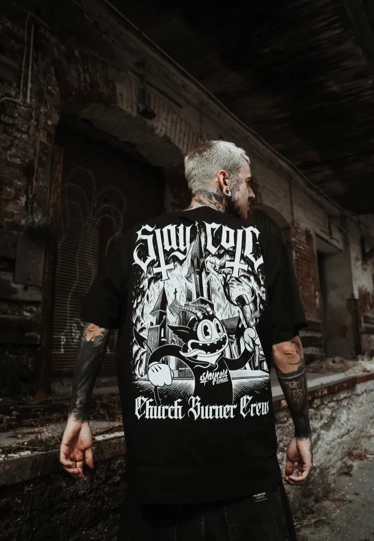 Cool Vibes Stay Cold Apparel - Church Burner Crew Black - T-Shirt