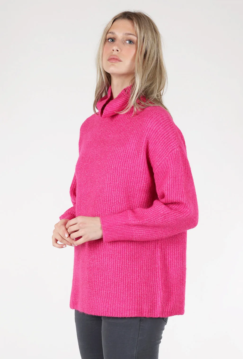 Cora Sweater, Fuchsia Quick-drying Fresh
