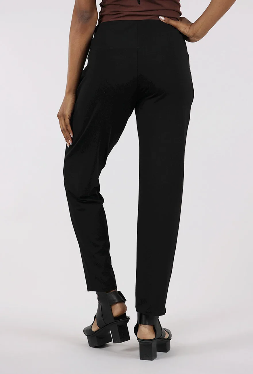 Core Travel Solid Straight Pant, Black slim cut