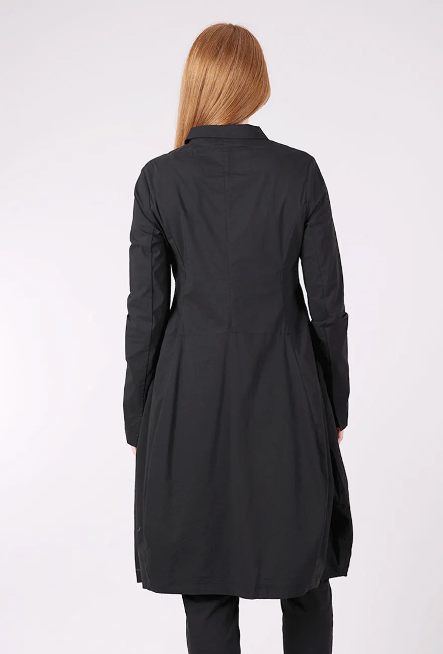 Cotton-Linen Pocket Frock Topper, Black UV protection piece