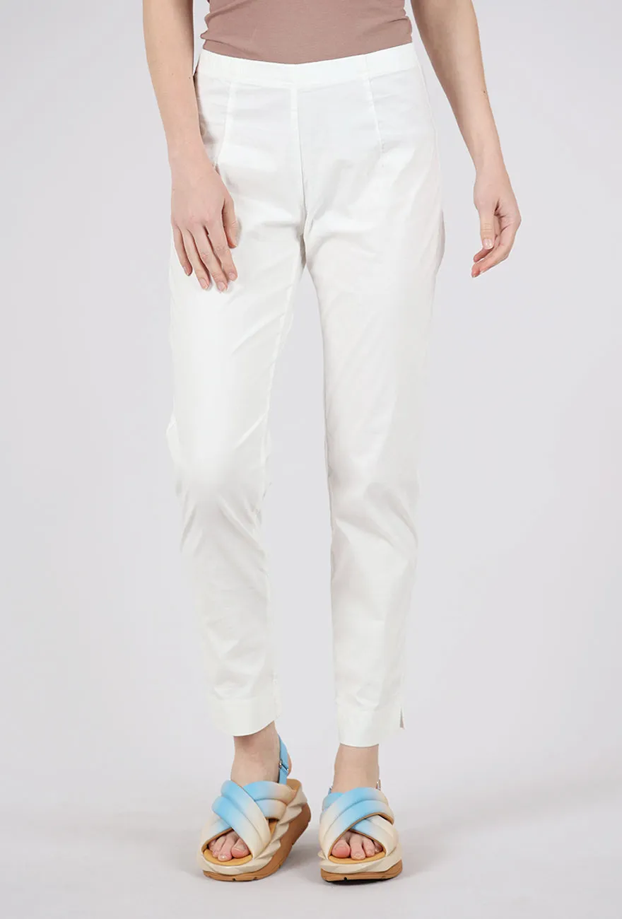 Smart Fit Cotton Linen Twill Slim Pant, Off White