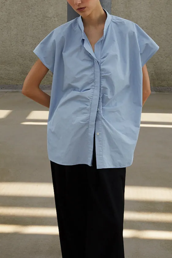 Cotton Ruff Cape Skyway Blouse Feminine Designs
