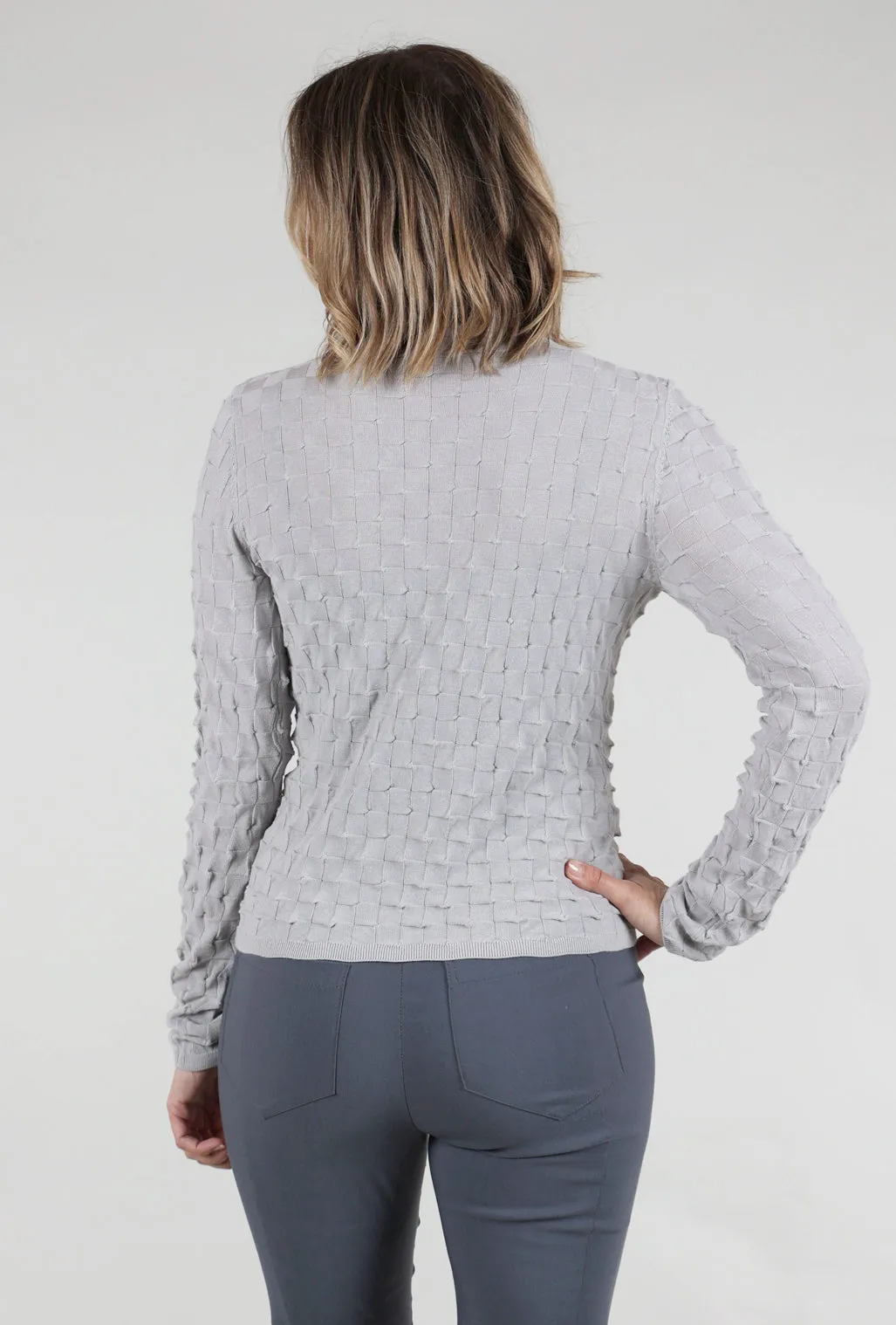 Cotton Skin-Friendly Dimensional Tneck, Gray