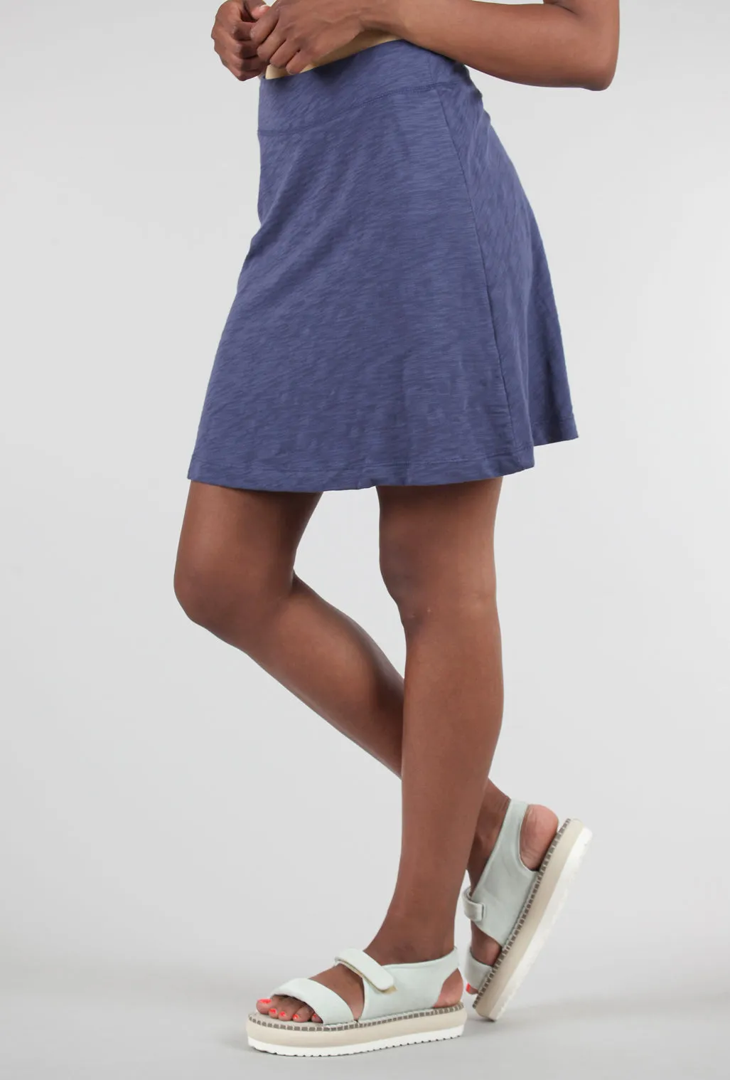 Cotton Slub Beach Skirt, Navy All Day Wear