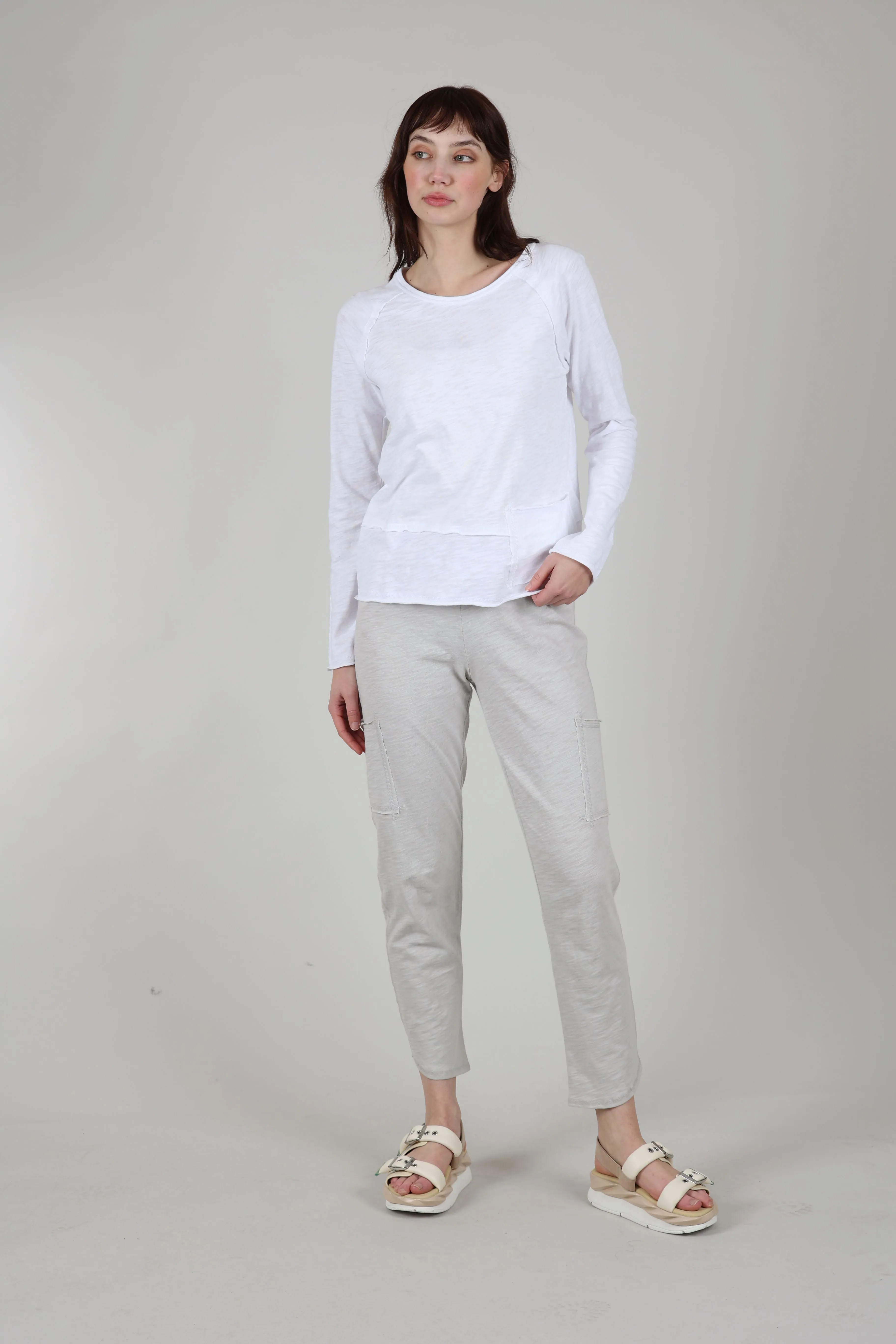 Cotton Slub Pocket Ankle Pant, Dune Trendy Wear