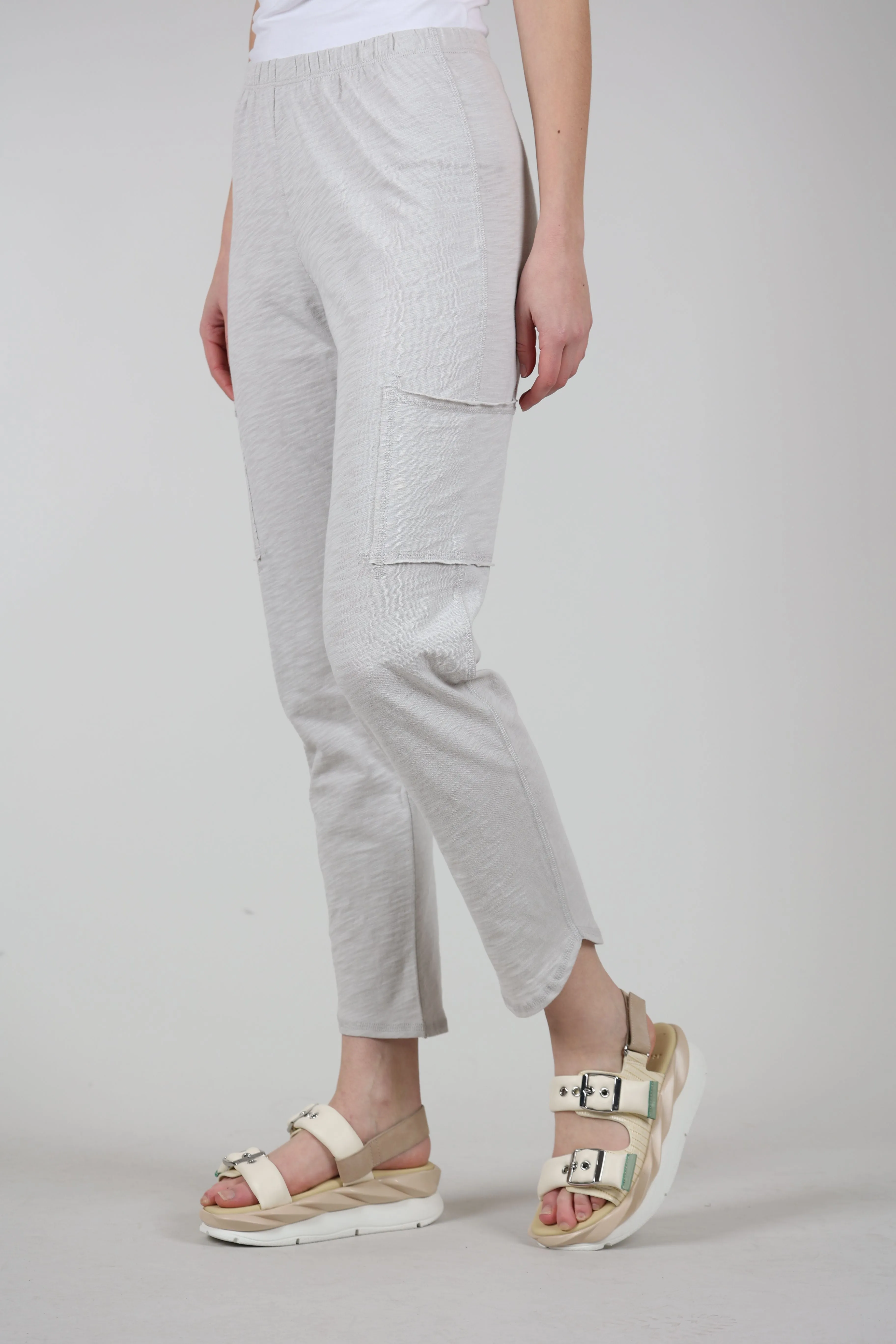 Cotton Slub Pocket Ankle Pant, Dune Trendy Wear