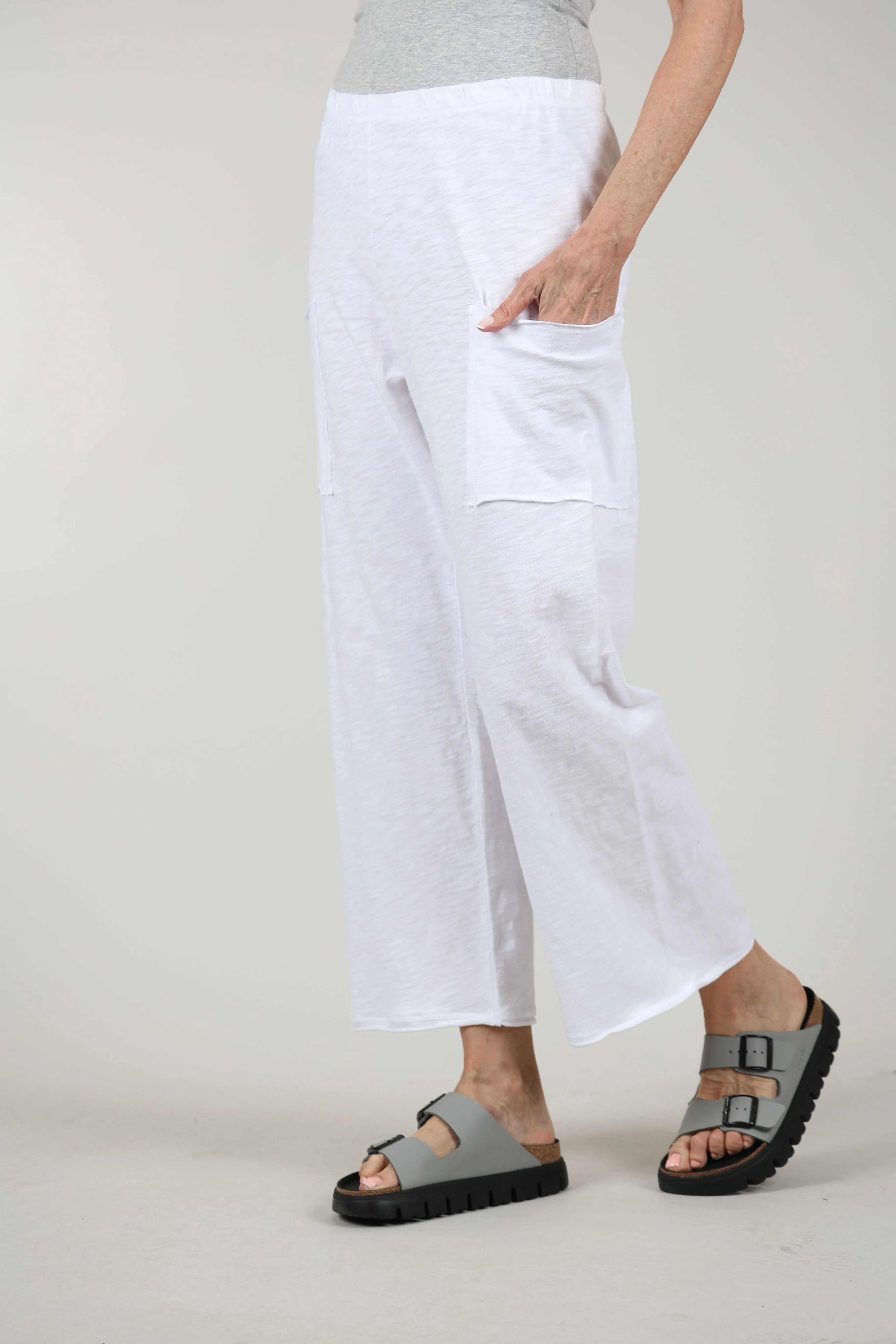 Cotton Slub Pocket Flood, White Timeless Design