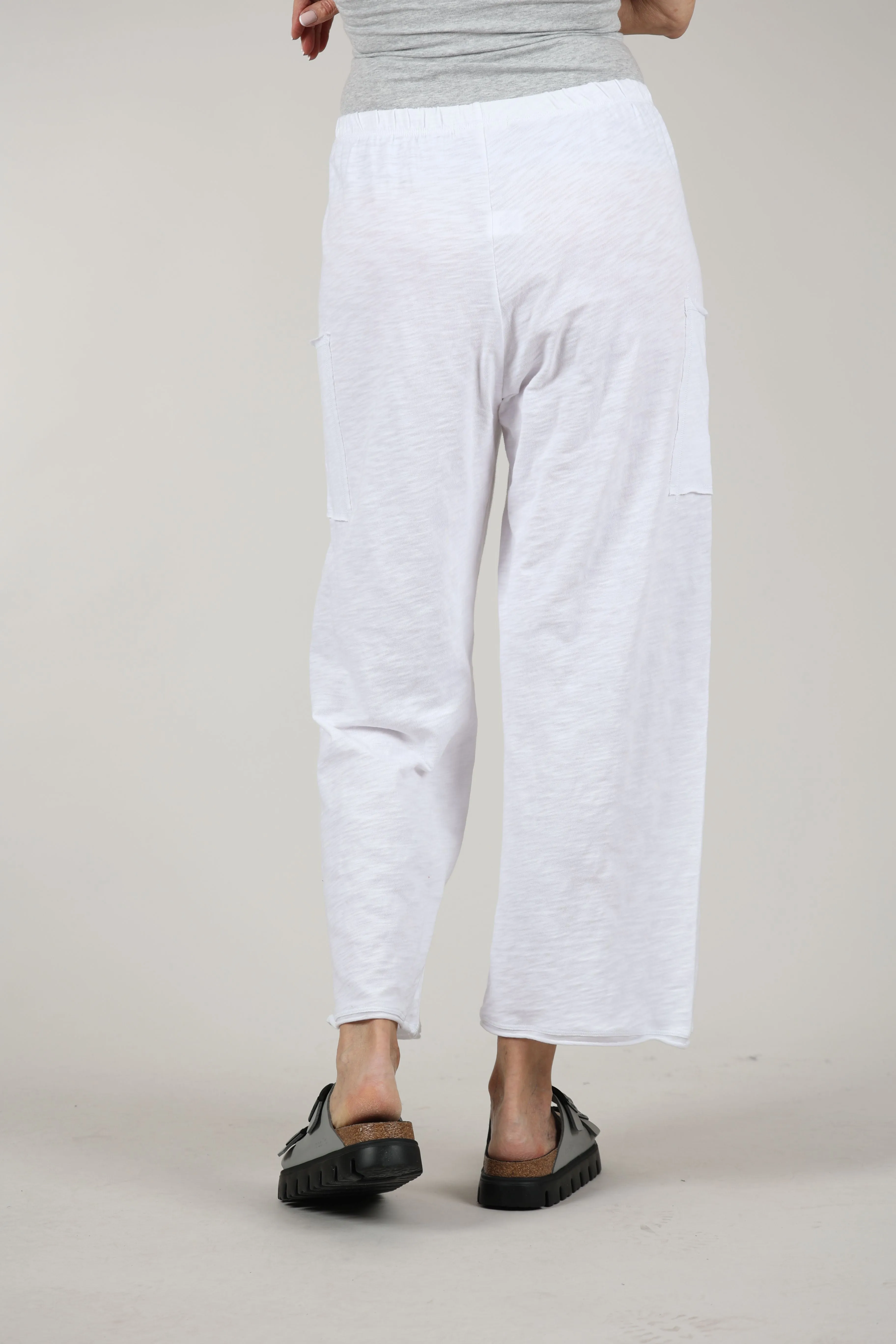 Cotton Slub Pocket Flood, White Timeless Design