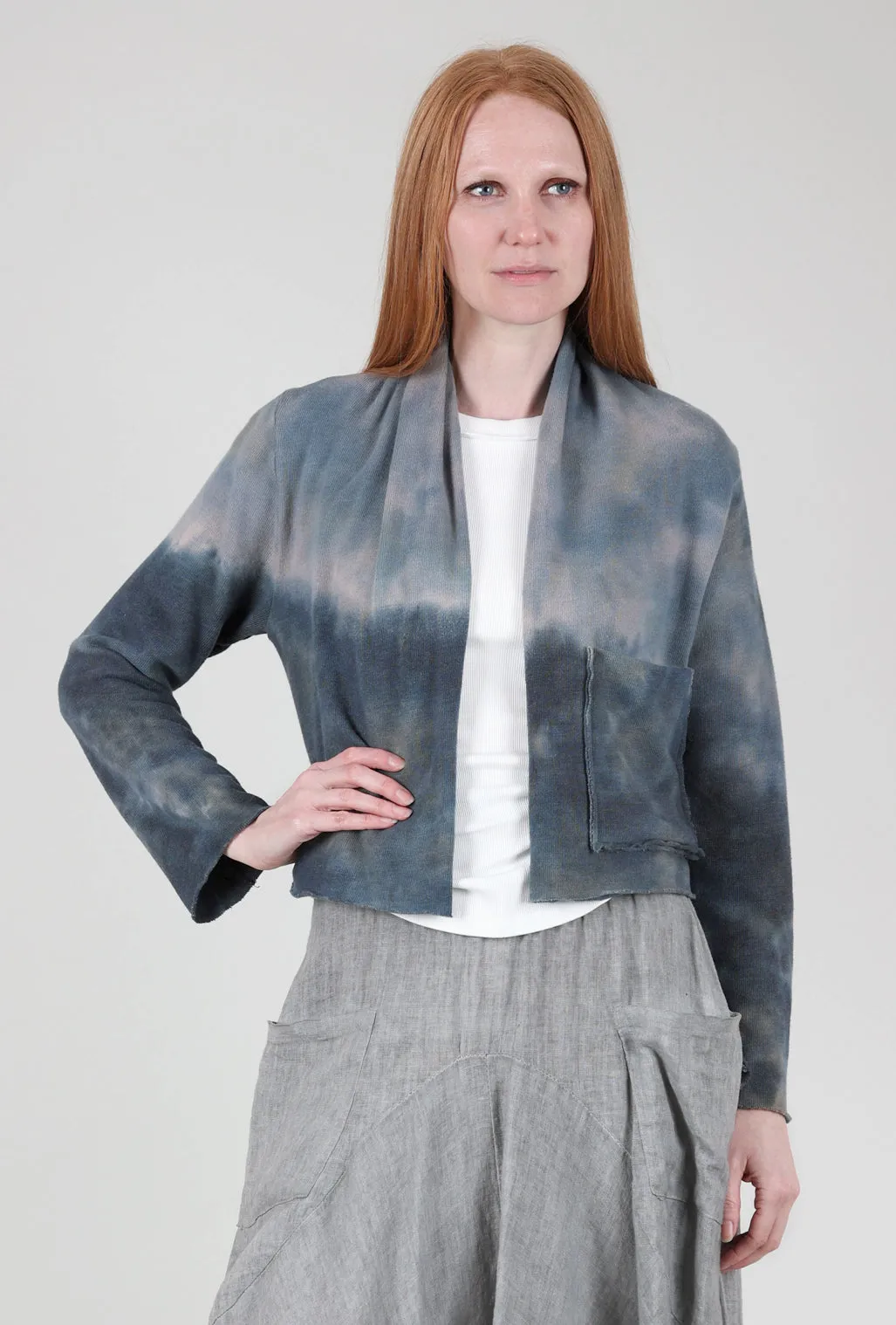 Relaxed-fit sweater Cozy Crop Cardie, Gray