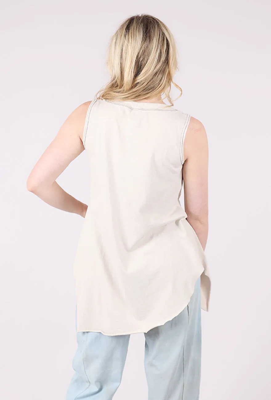 Cozy Design Knit Tunic, Ashby White