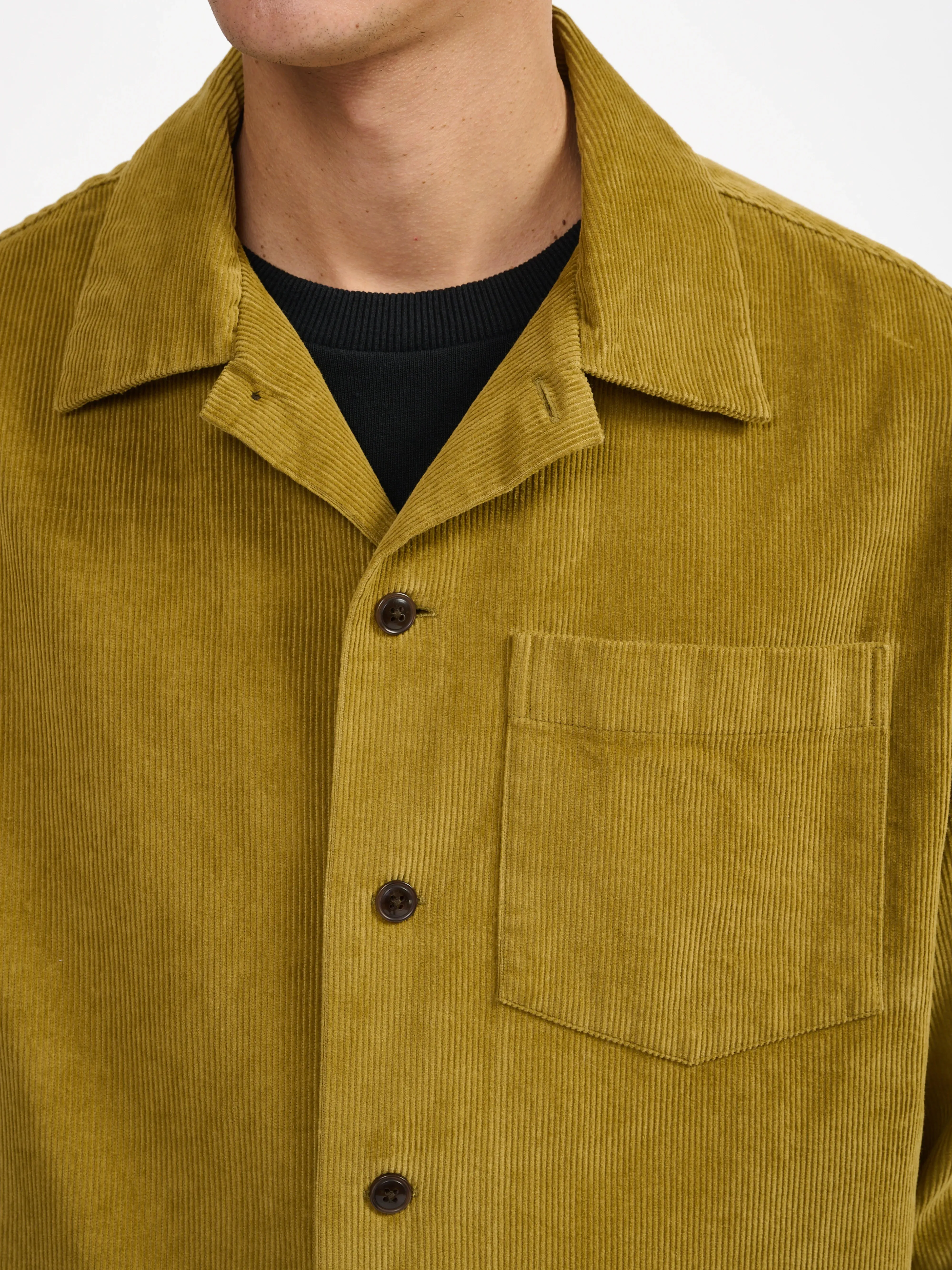 Cozy Detail goney overshirt (241 / M / PALE KHAKI)