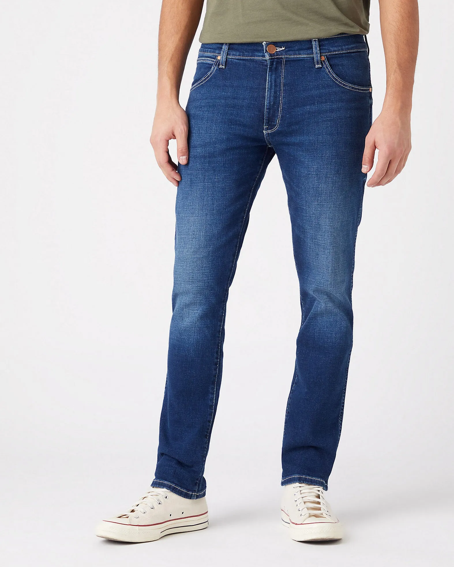 Wrangler Larston Slim Tapered Mens Jeans - For Real | Wrangler Jeans | JEANSTORE