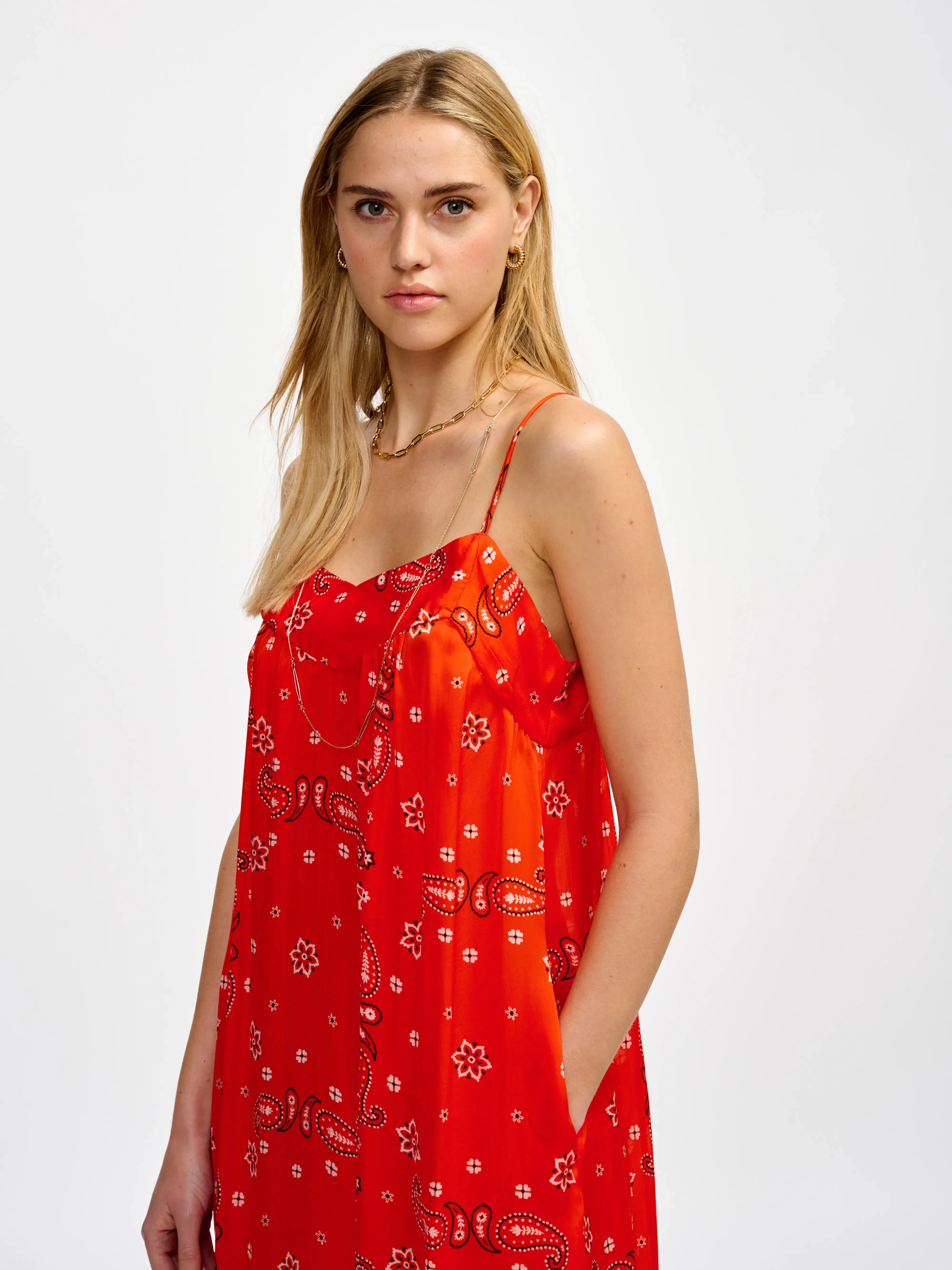 Crinkle Fabric comet dress (241 / W / COMBO A)