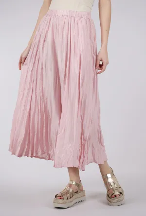 Water Resistant Crinkle Silk Skirt, Petal Pink
