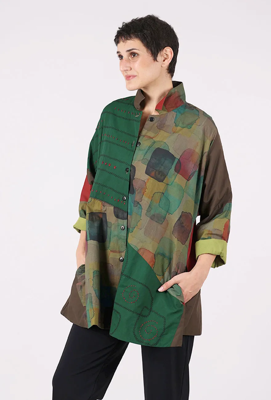Crisp Comfort Pieces Parts Swing Jacket, Olive