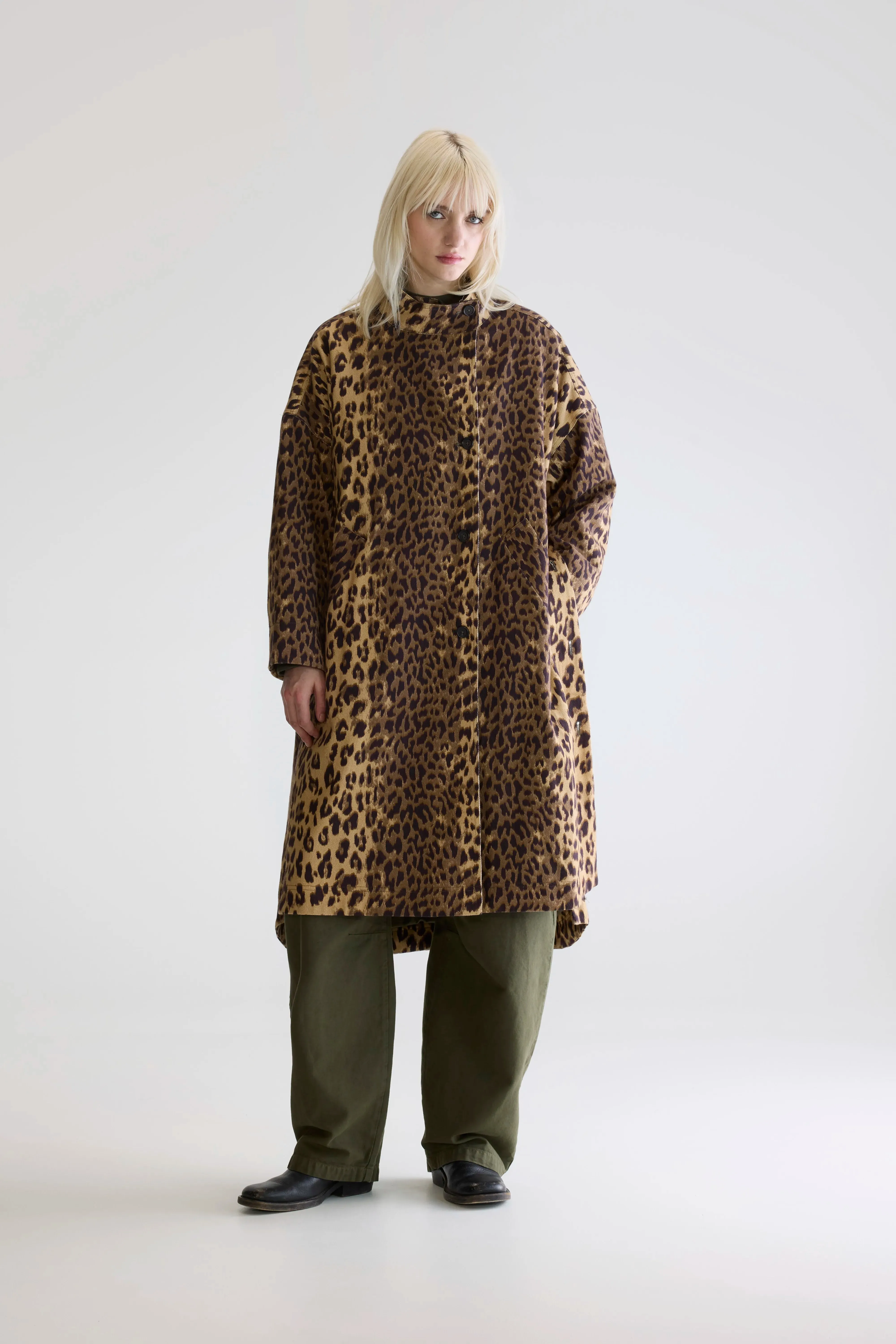 Crisp Fit Juttac leopard-print trench (252 / W / COMBO D)