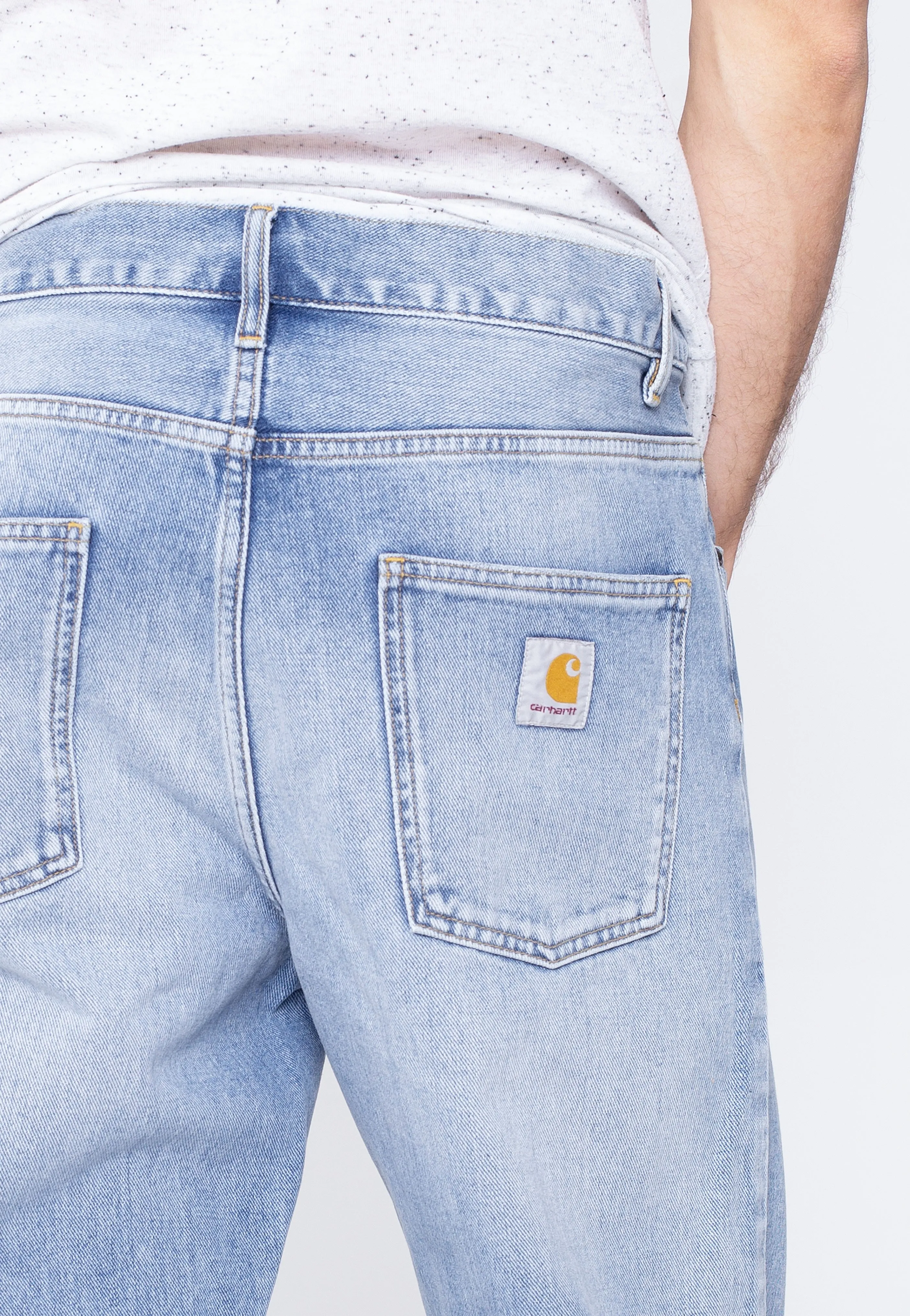 Crisp Shape Carhartt WIP - Newel Blue Light Used Wash - Jeans