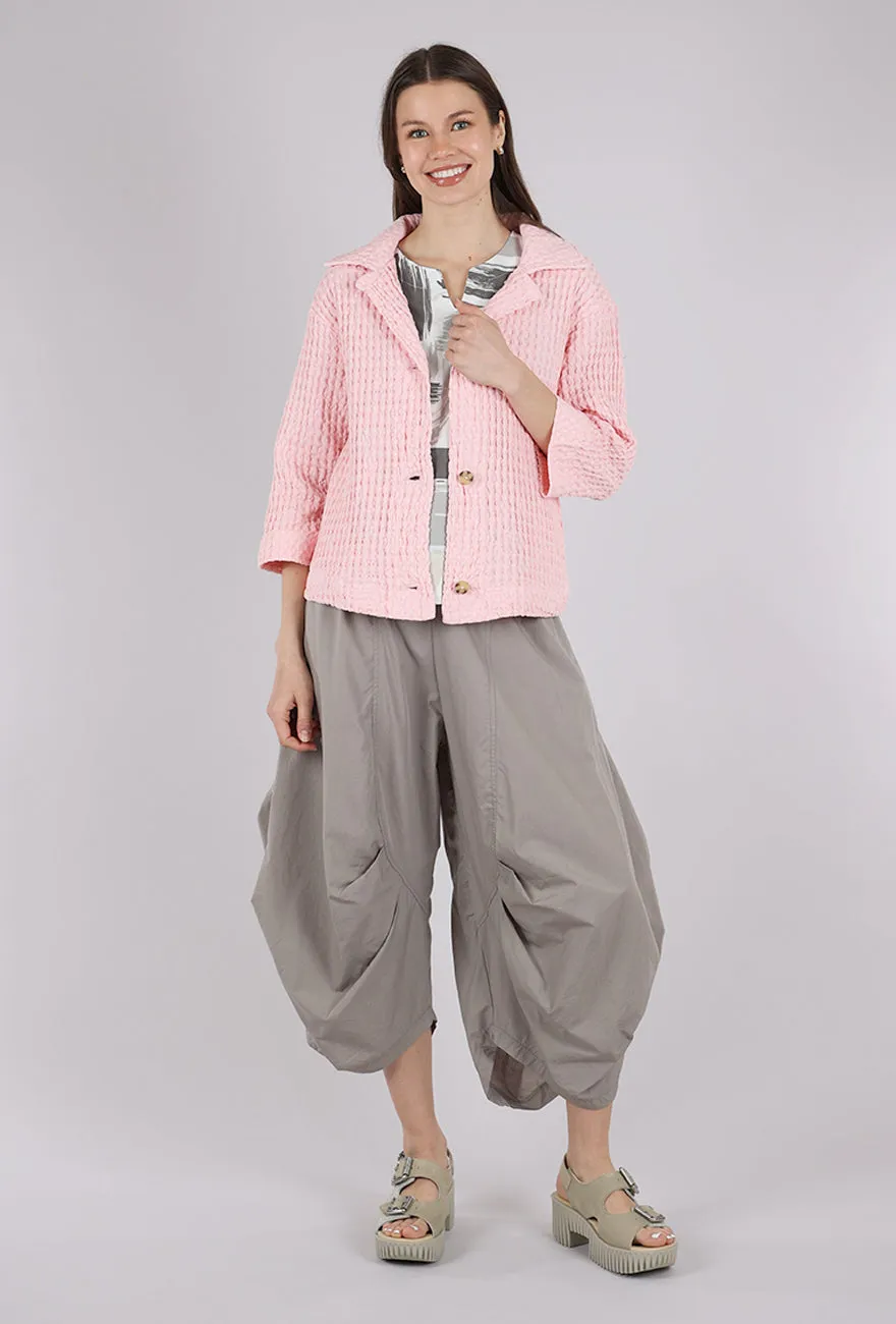 Crisp Style Waffle Swing Jacket, Pink Flamingo