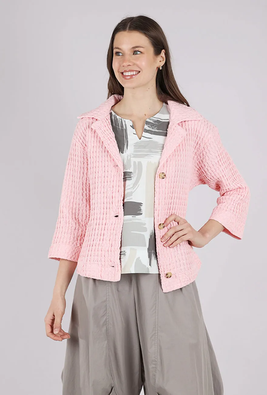 Waffle Swing Jacket, Pink Flamingo Alternative Sleeveless