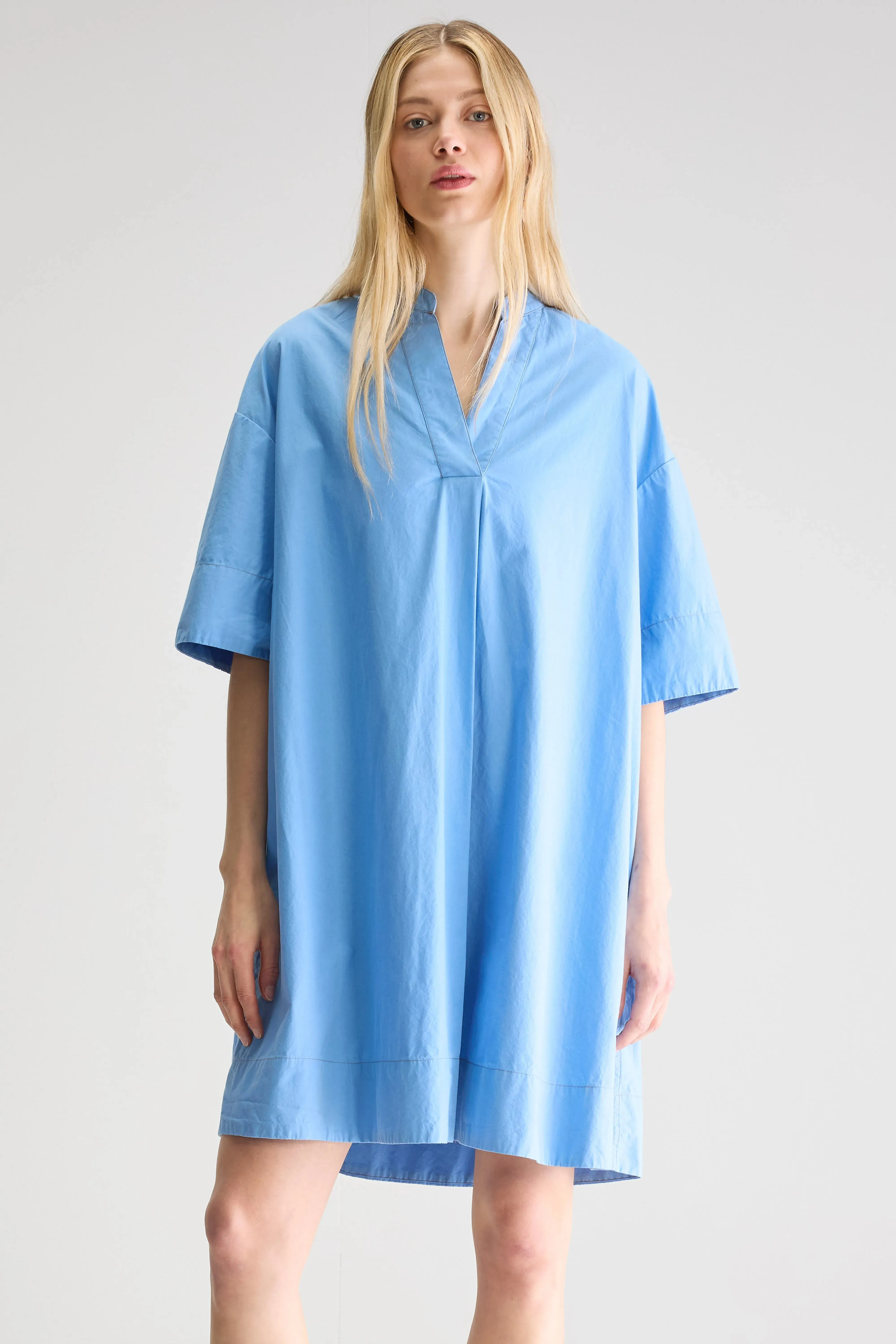 Crisscross Back Kelly shirt dress (251 / W / BLUE SHIRT)