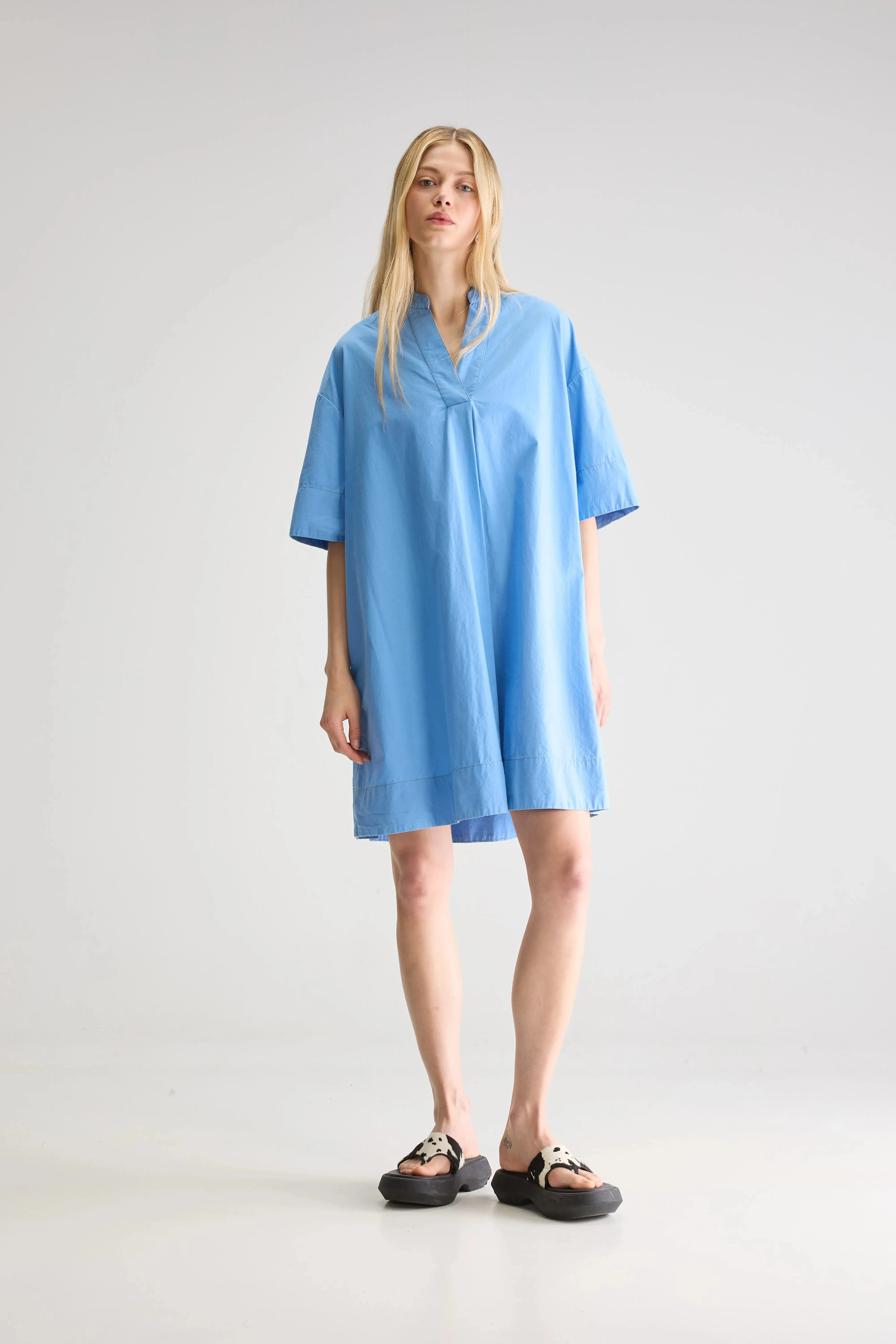 Crisscross Back Kelly shirt dress (251 / W / BLUE SHIRT)