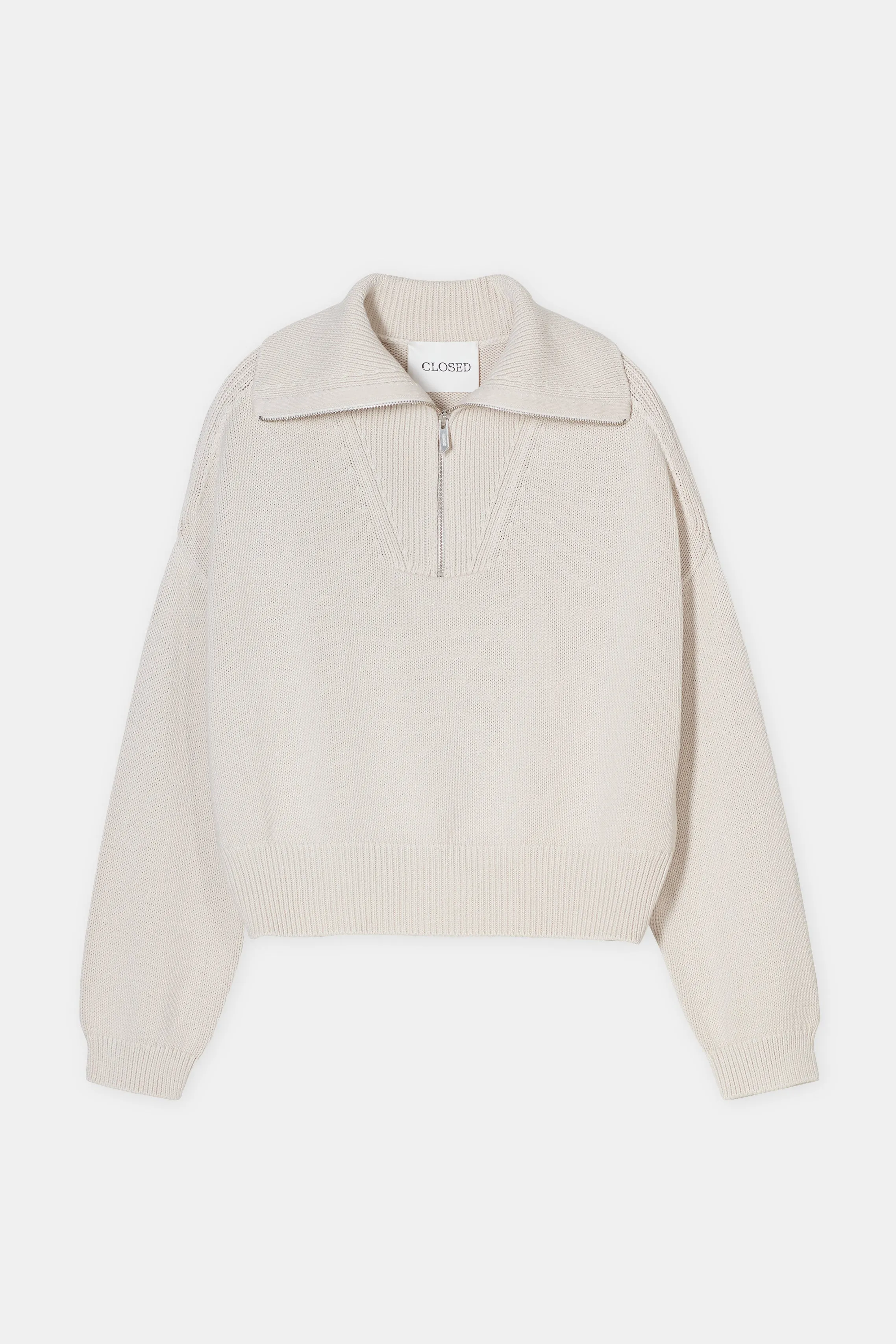 Cropped Stone Beige Troyer Smooth Layer
