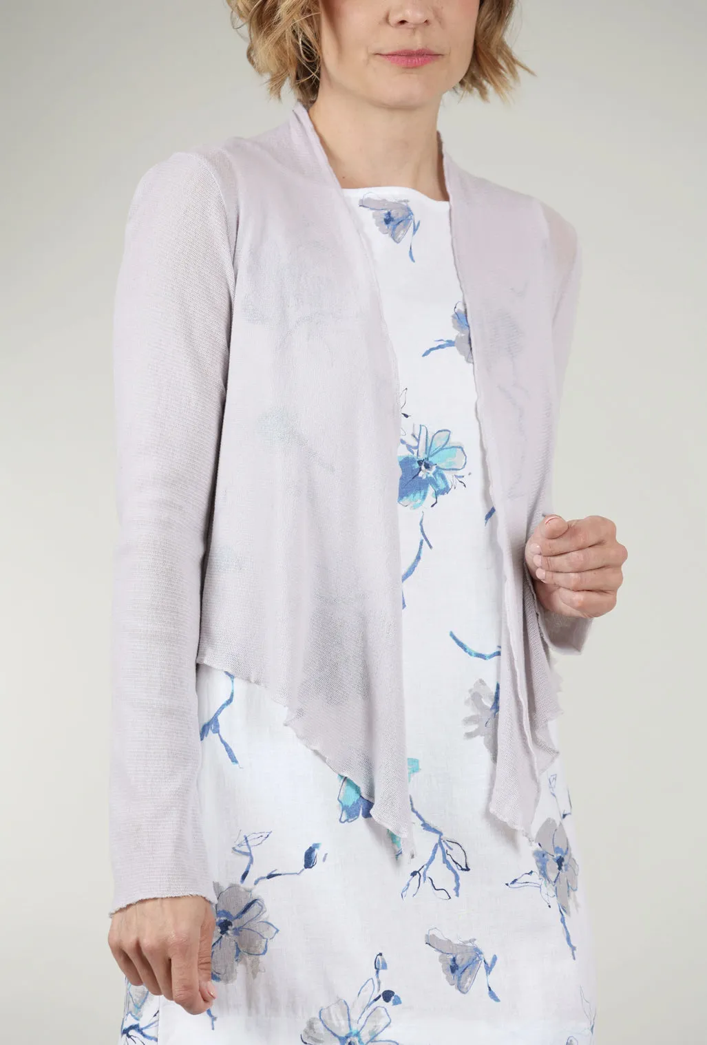Cropped Tulle Cardie, Aluminum Modern Look