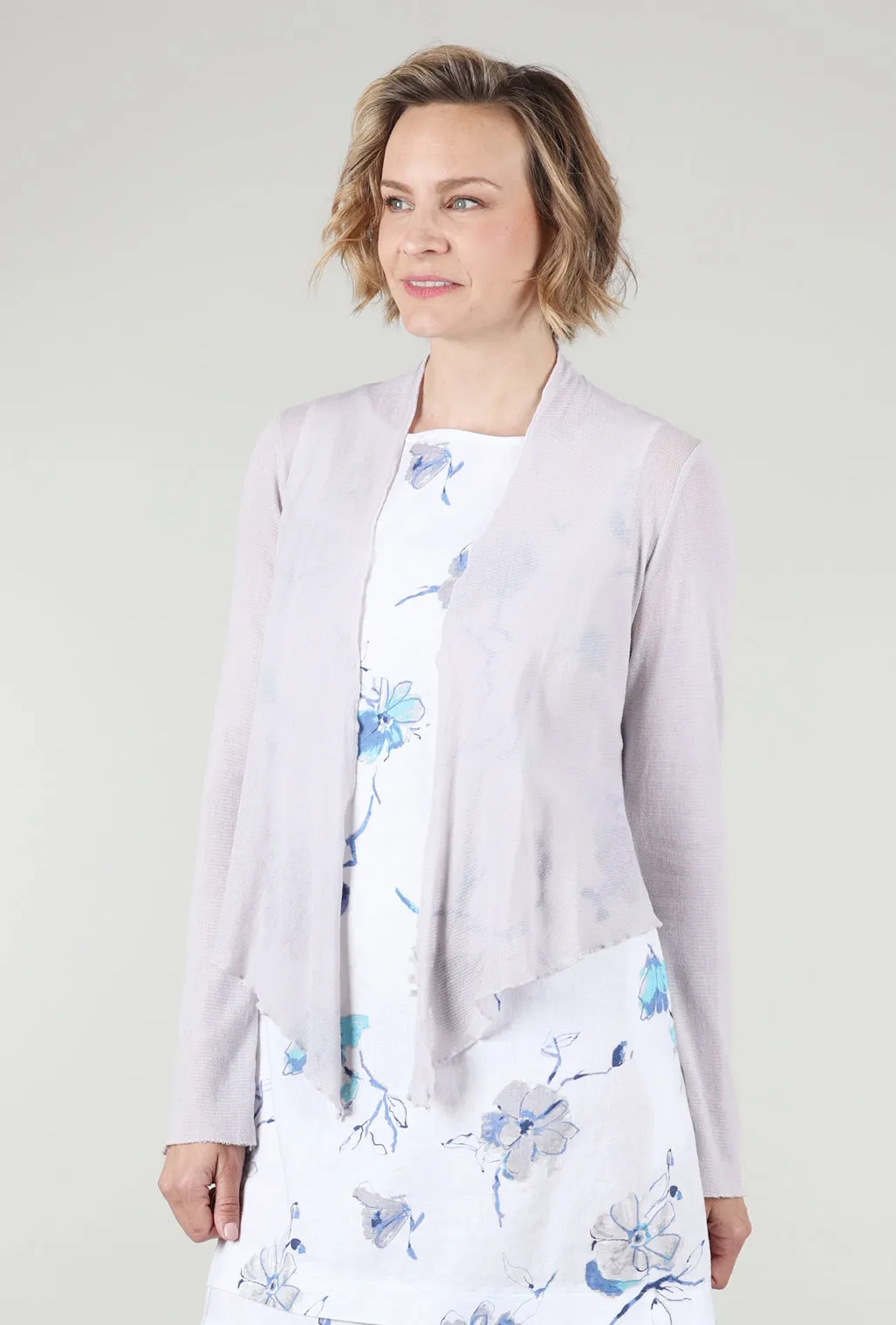 Cropped Tulle Cardie, Aluminum Modern Look