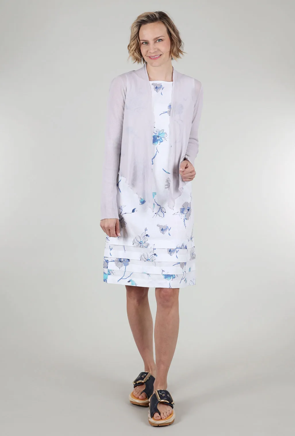 Cropped Tulle Cardie, Aluminum Modern Look