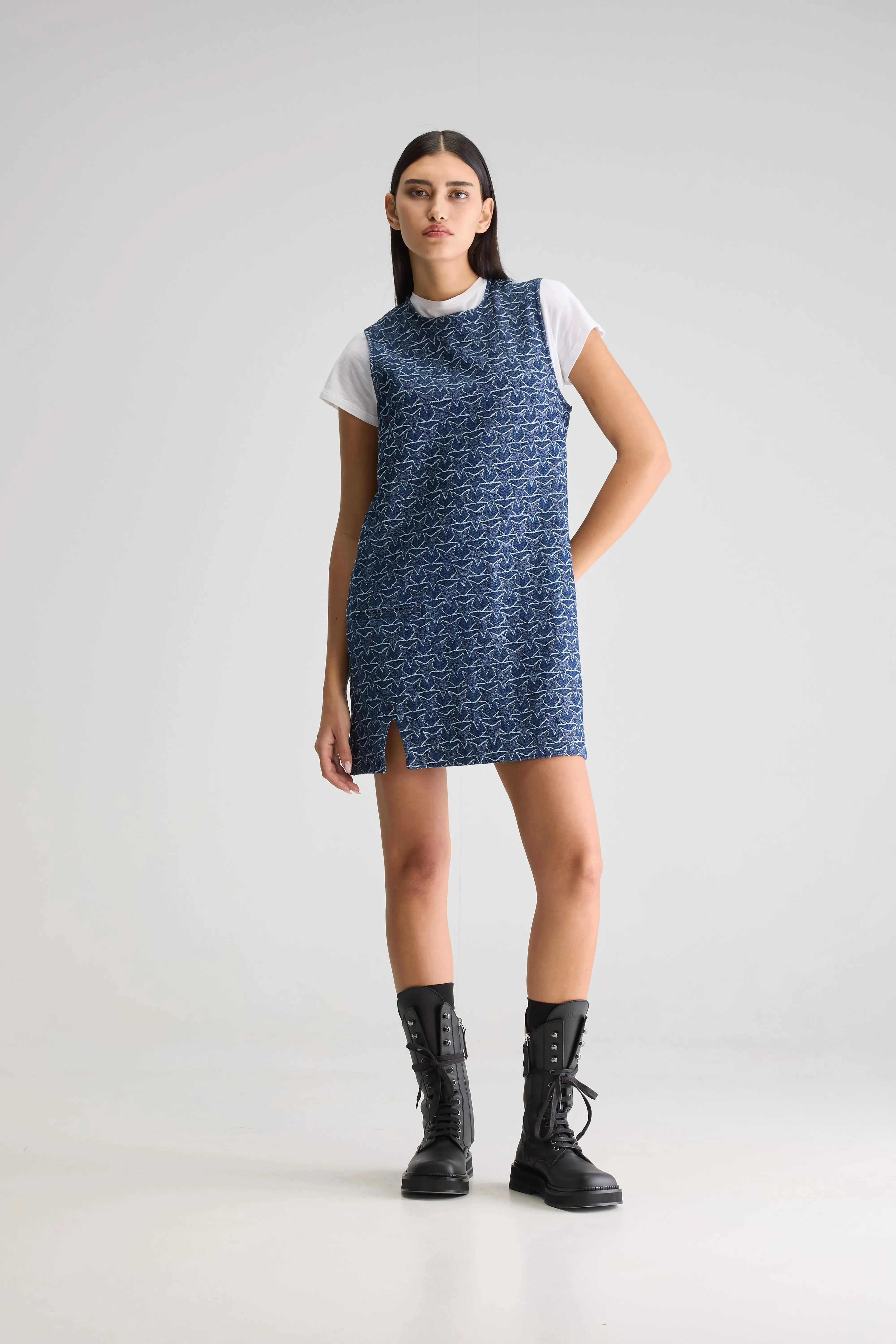 Cross Straps Gapily mini dress (251 / W / RINSE)