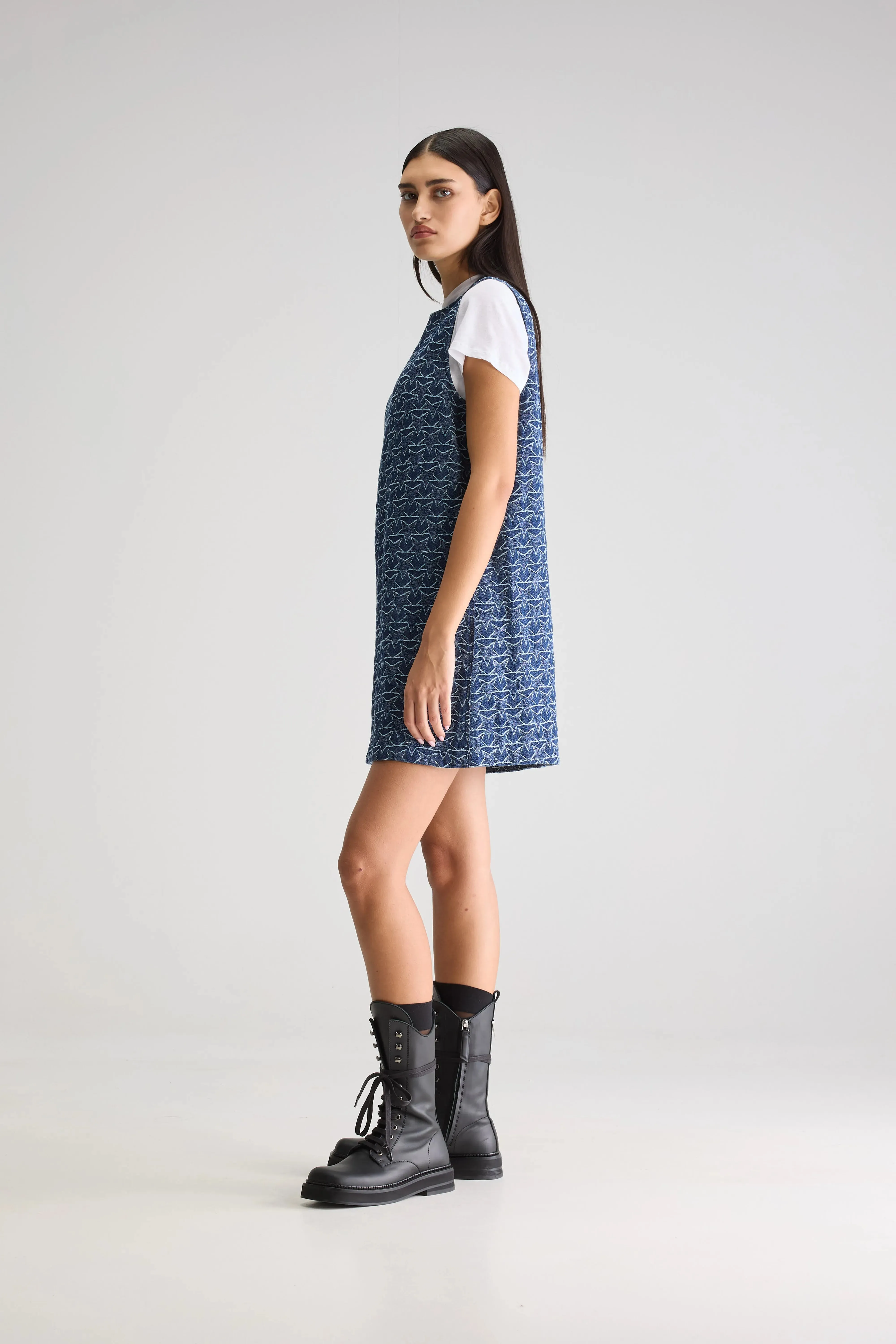 Cross Straps Gapily mini dress (251 / W / RINSE)