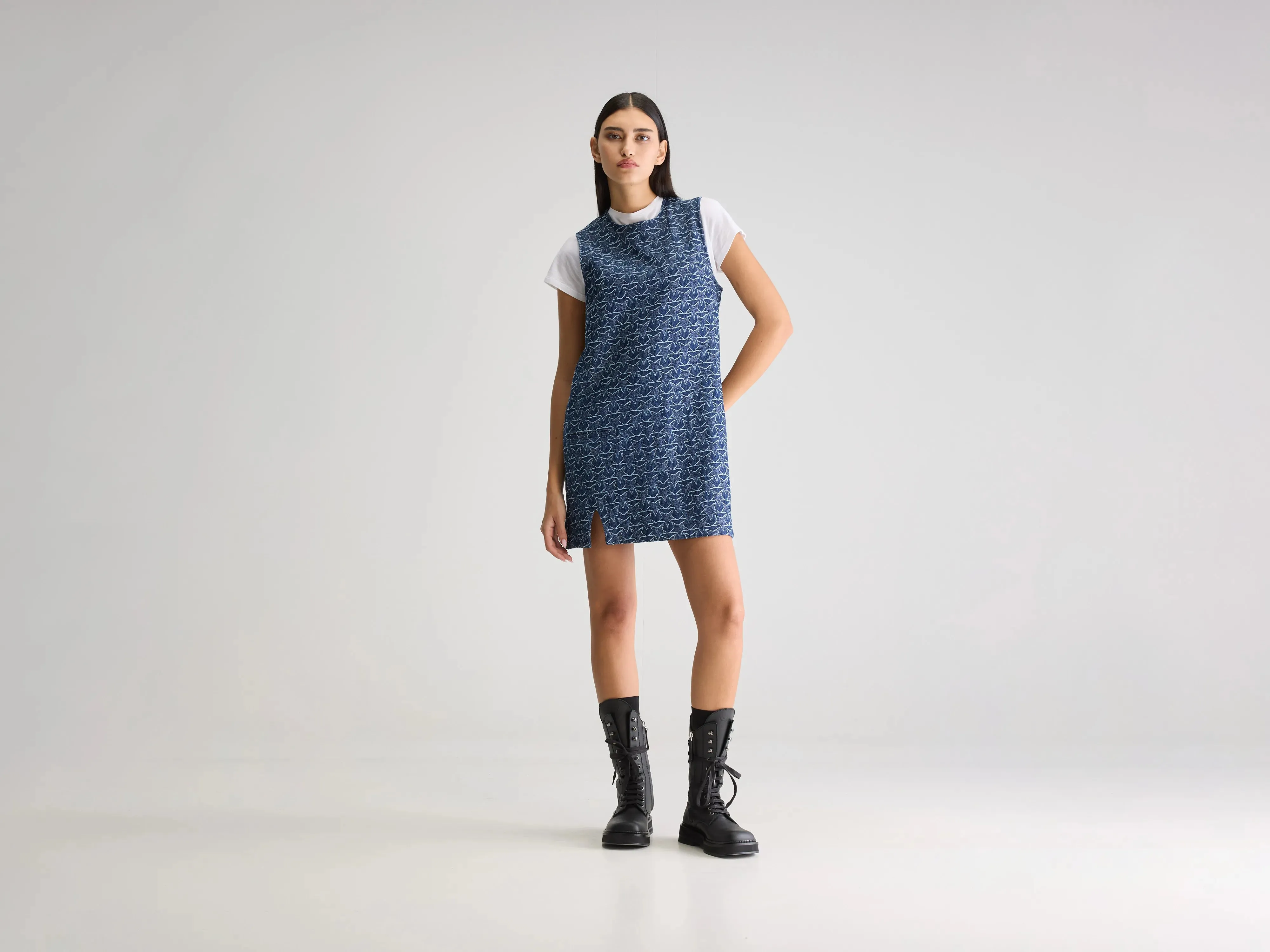 Gapily mini dress (251 / W / RINSE) Silk Air Basic Shape