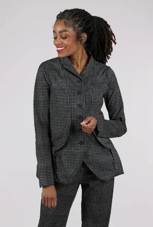 Benefit Cotton Check Flap Pocket Jacket, Black