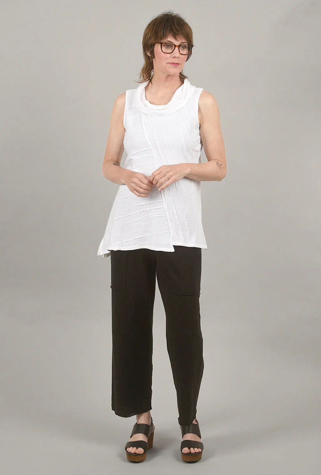 Daily Comfort Cotton Slub Pocket Flood, Black