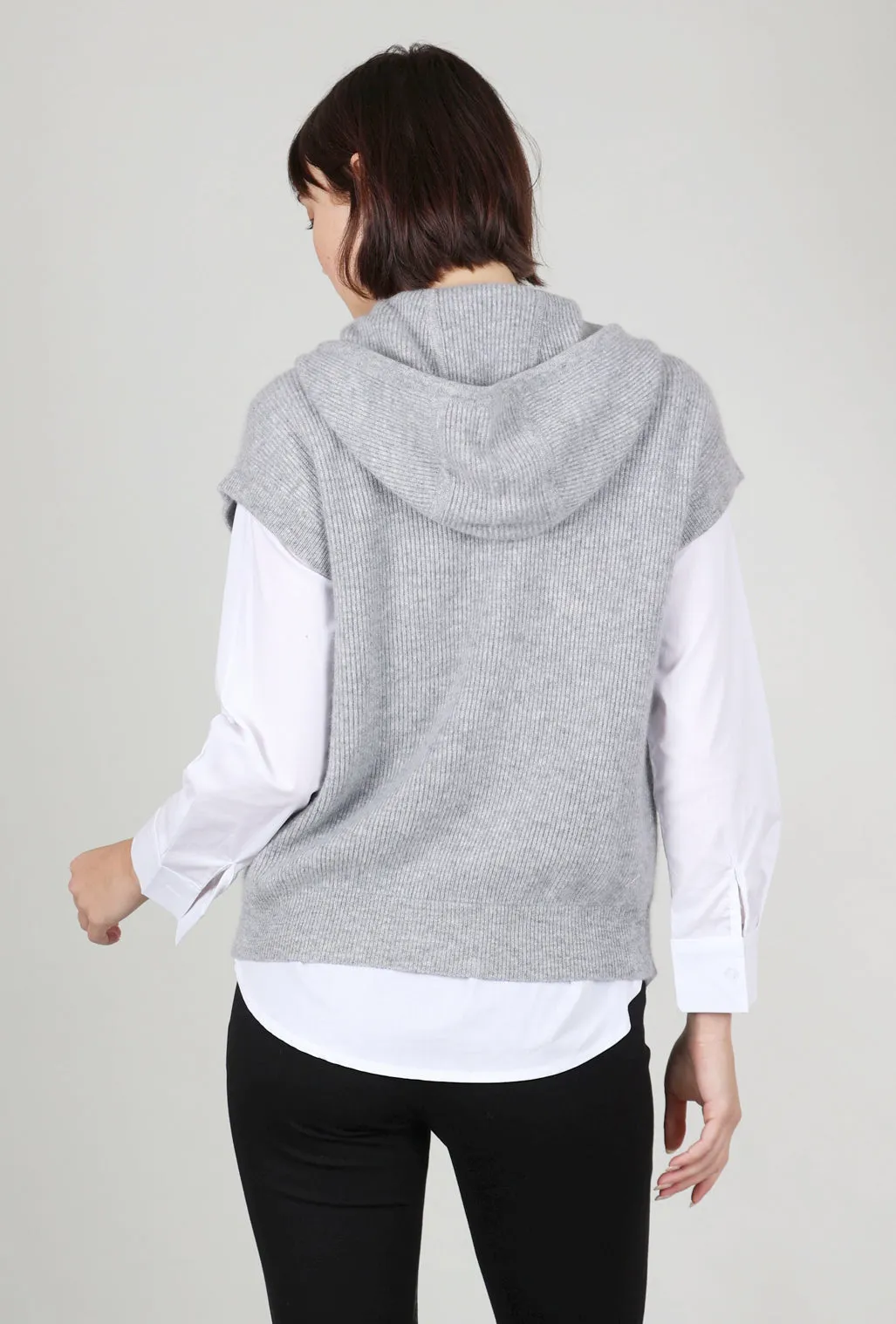 Daily Look S/L Rib Zip Hoodie, Sterling
