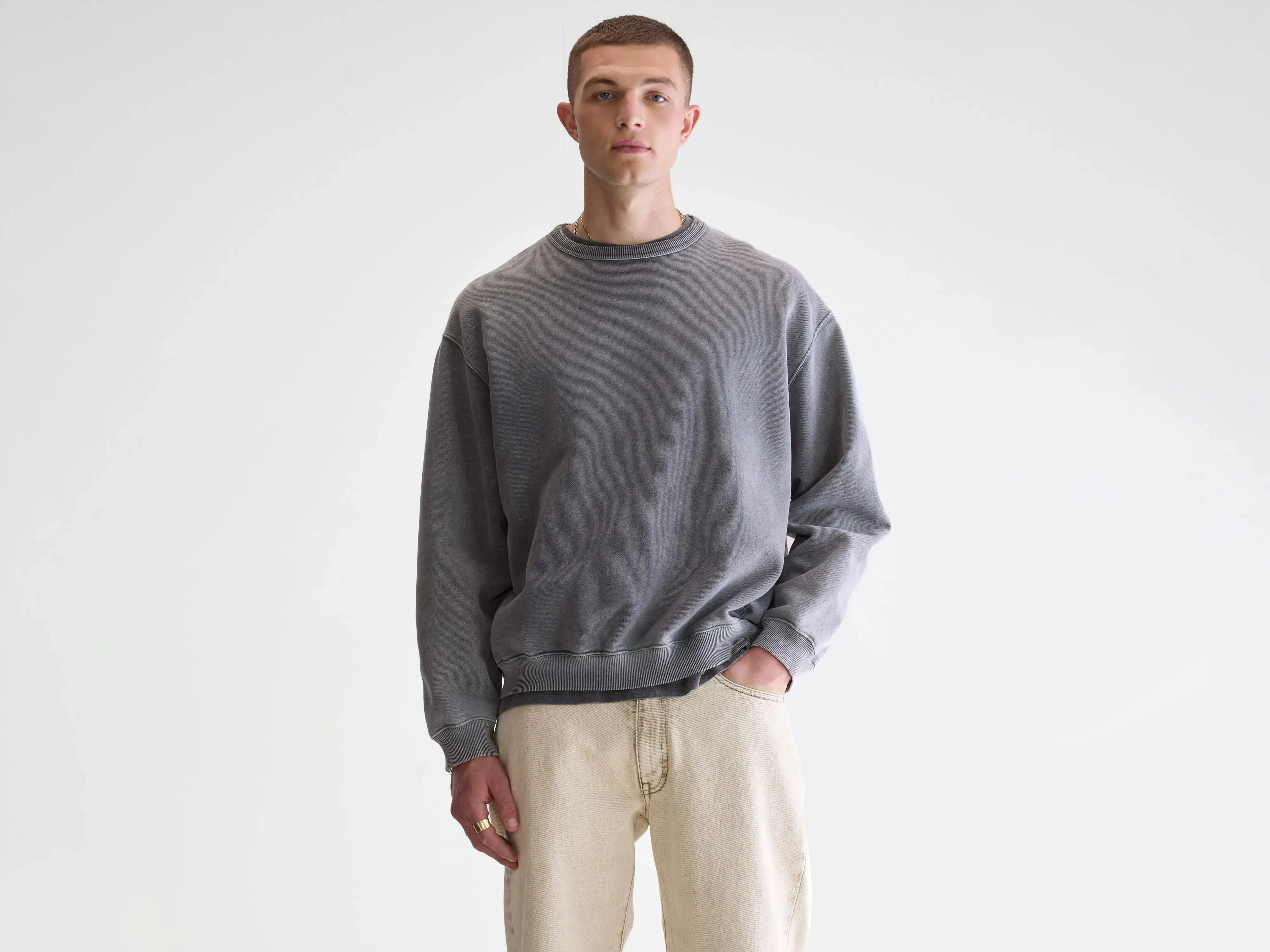 product eyewear protection Weekend Minimal Fabien crewneck sweatshirt (252 / M / BLACK BLUE)
