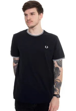 Flattering Cut Fred Perry - Twin Tipped Navy - T-Shirt