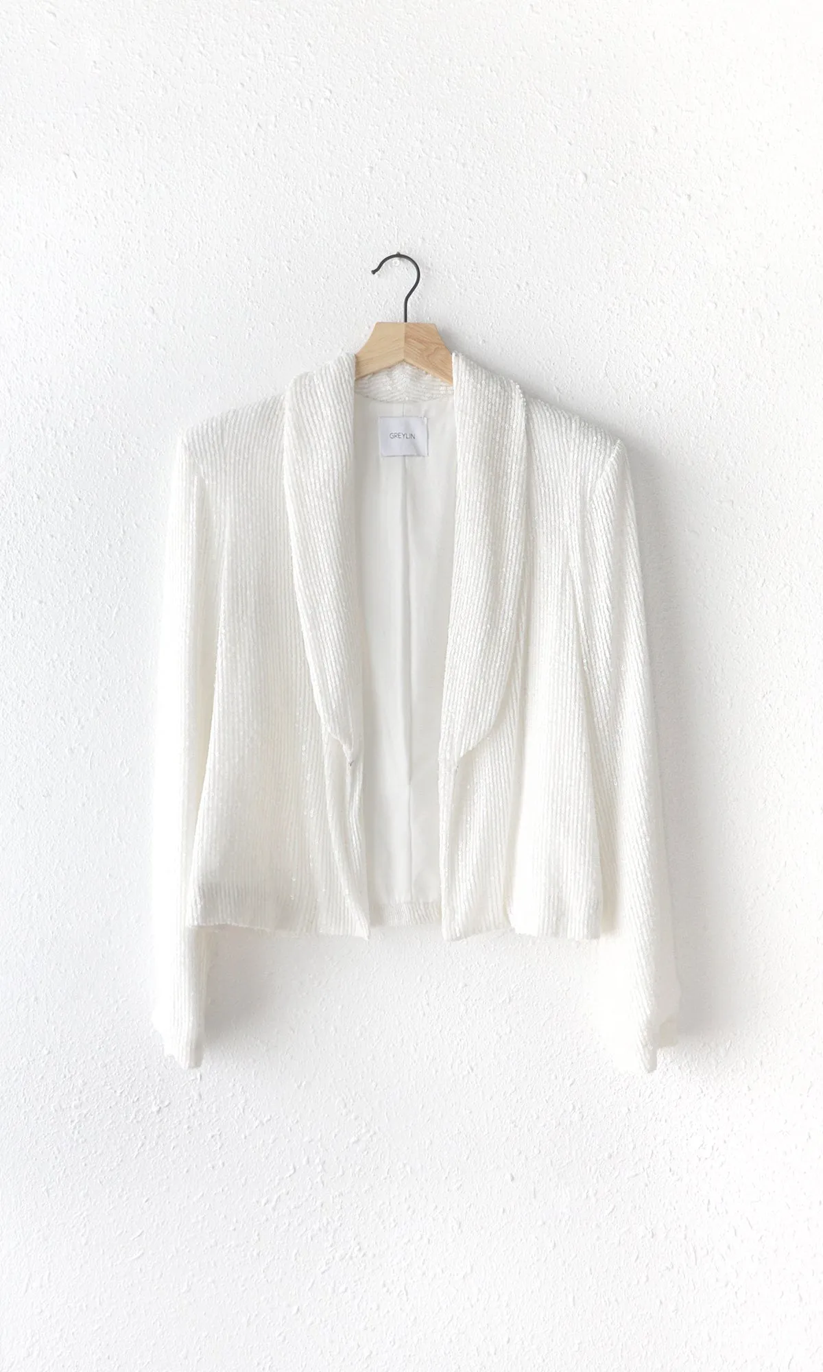 Dawn Mini Sequins Cropped Blazer Crisp Modern Energy